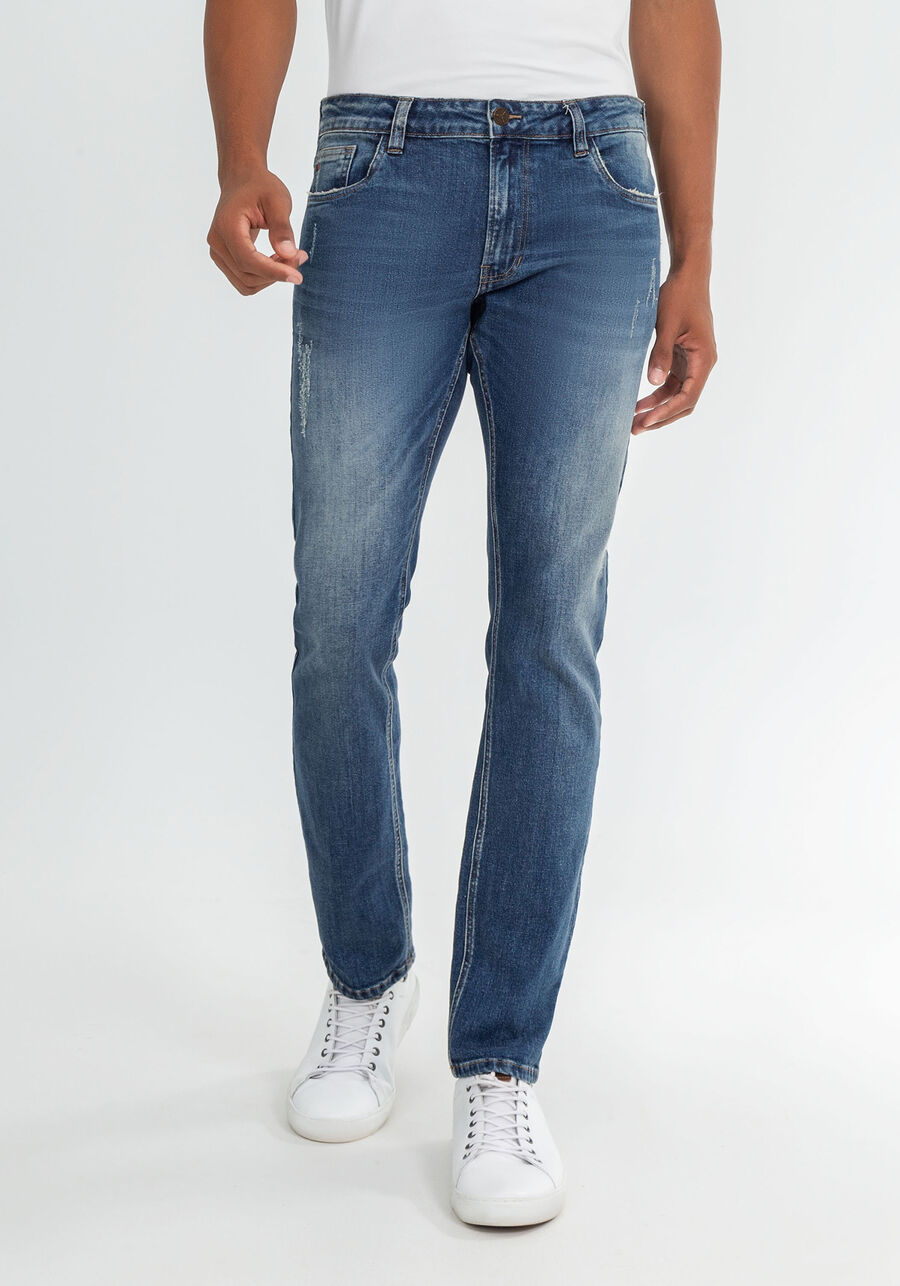 Calça Jeans Slim Fit Turbofan, JEANS, large.