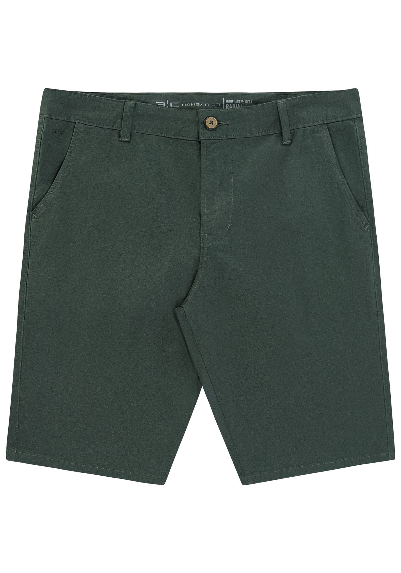 Bermuda Reta Radial Em Sarja Com Elastano, VERDE FURIA, large.