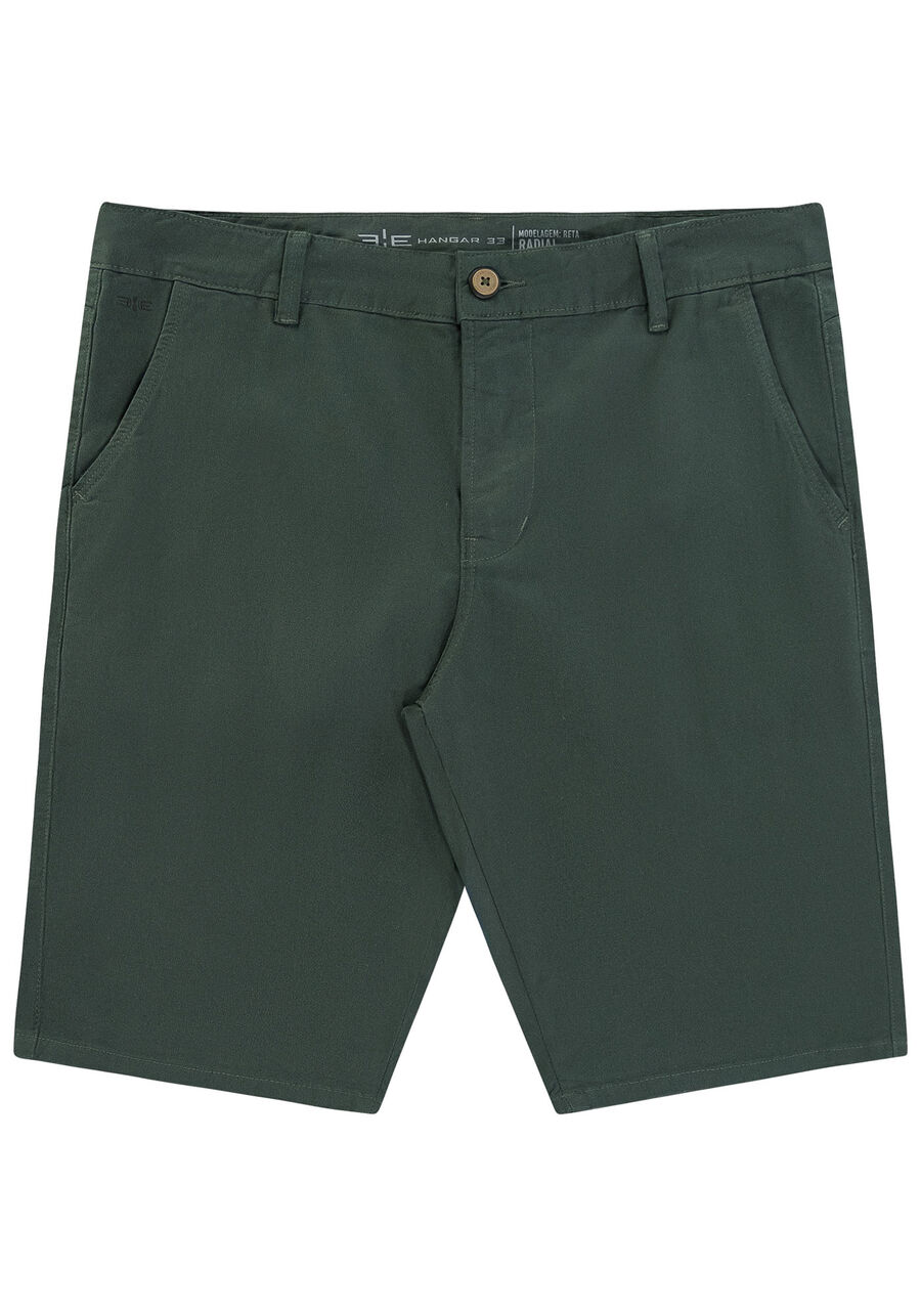 Bermuda Reta Radial Em Sarja Com Elastano, VERDE FURIA. Bermuda Reta Radial Em Sarja Com Elastano, VERDE FURIA, large.
