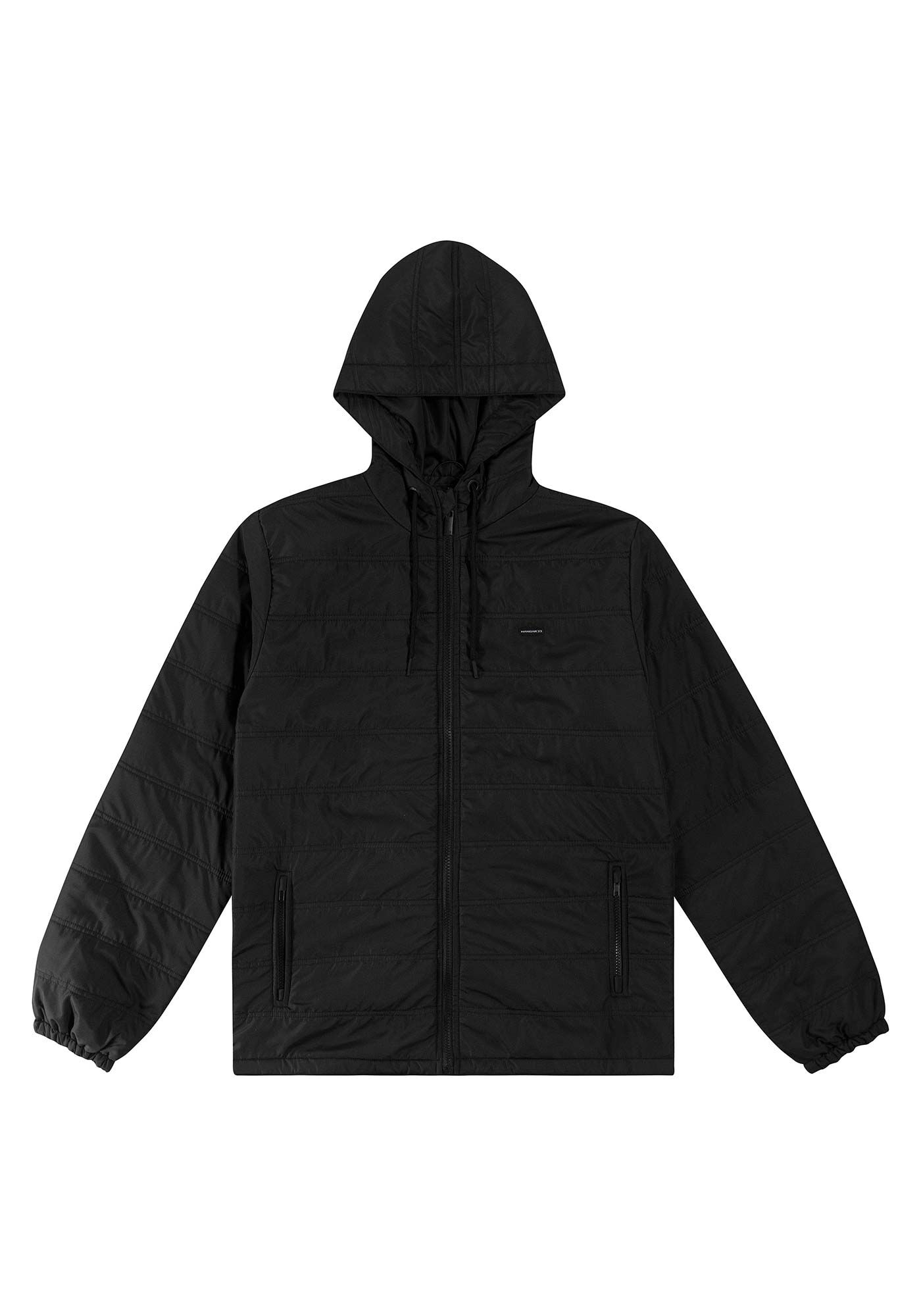 Jaqueta em Tecido Poli&eacute;ster com Forro T&eacute;rmico, PRETO REATIVO, large.