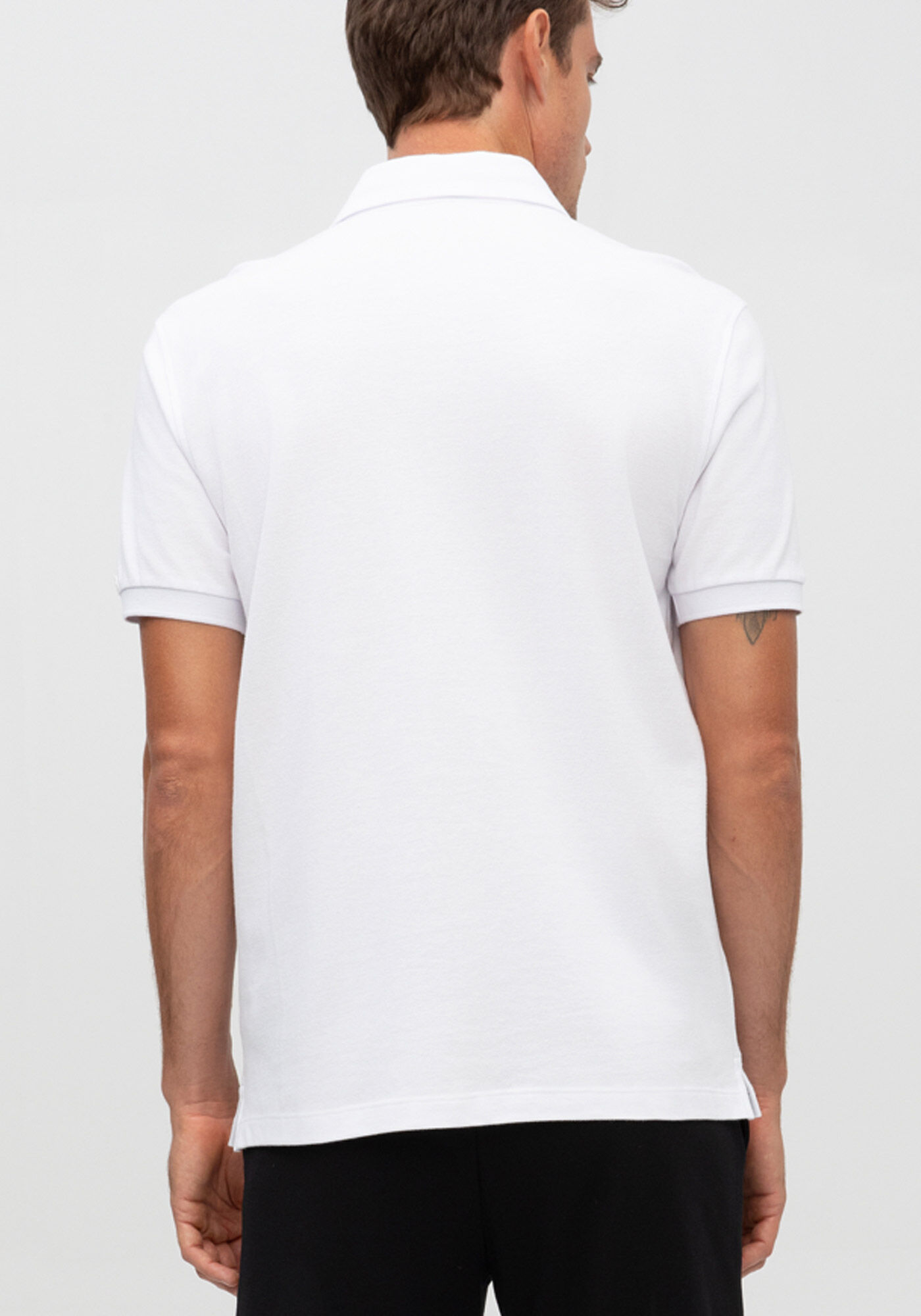 Camisa Polo Masculina em Malha Piquet, BRANCO, large.