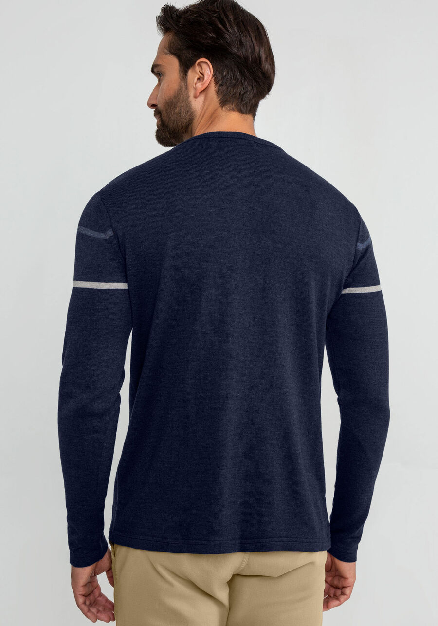 Blusão Masculino em Tricô com Listras, MARINHO ACTION. Blusão Masculino em Tricô com Listras, MARINHO ACTION, large.