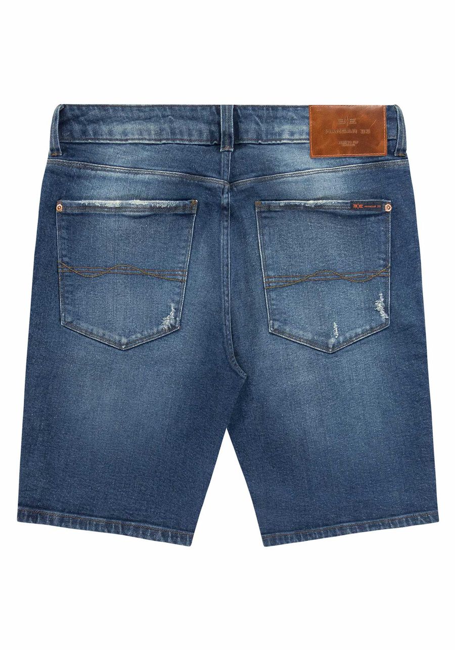 Bermuda Jeans Masculina Reta Estonada, JEANS. Bermuda Jeans Masculina Reta Estonada, JEANS, large.