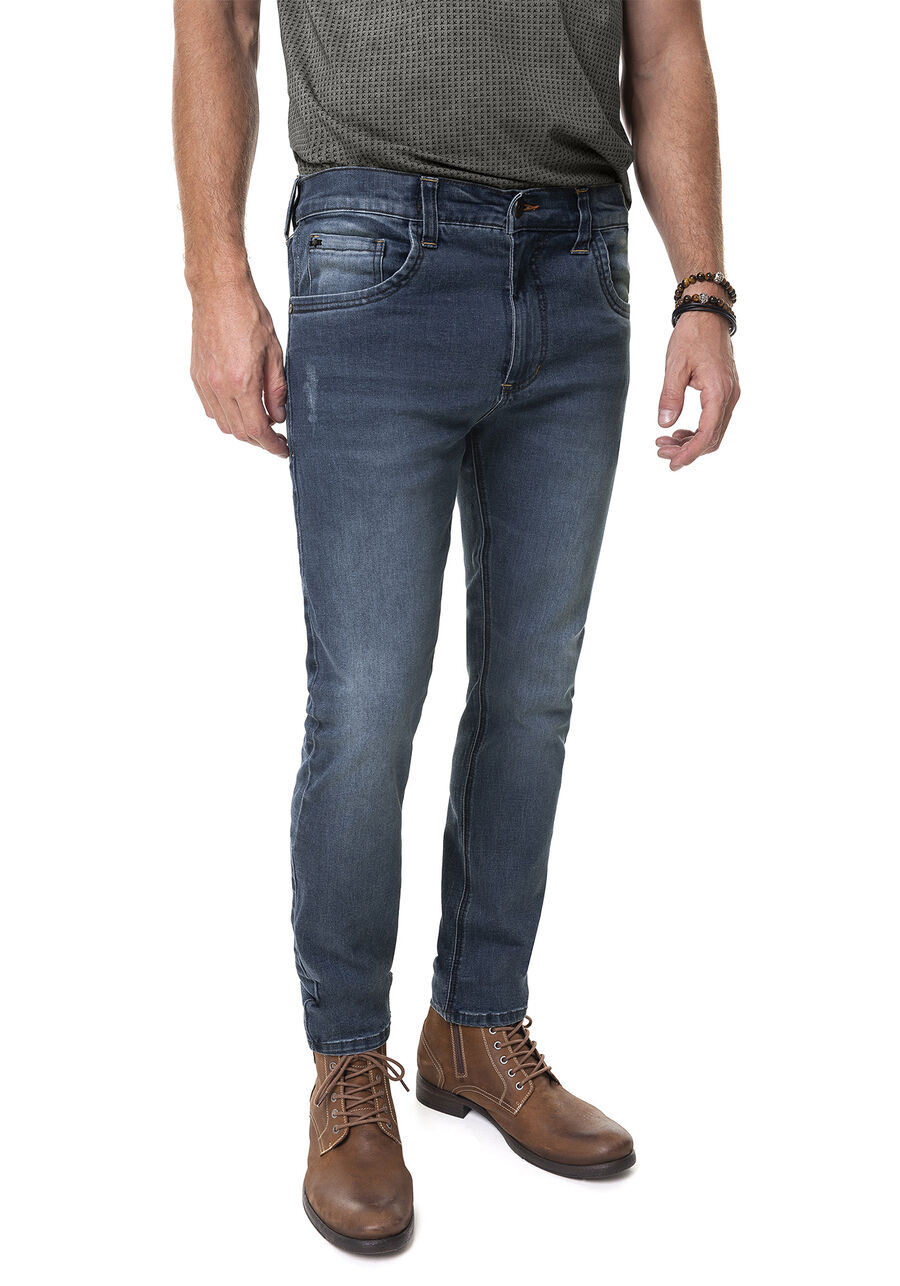 Calça com Elastano, JEANS MEDIO. Calça com Elastano, JEANS MEDIO, large.