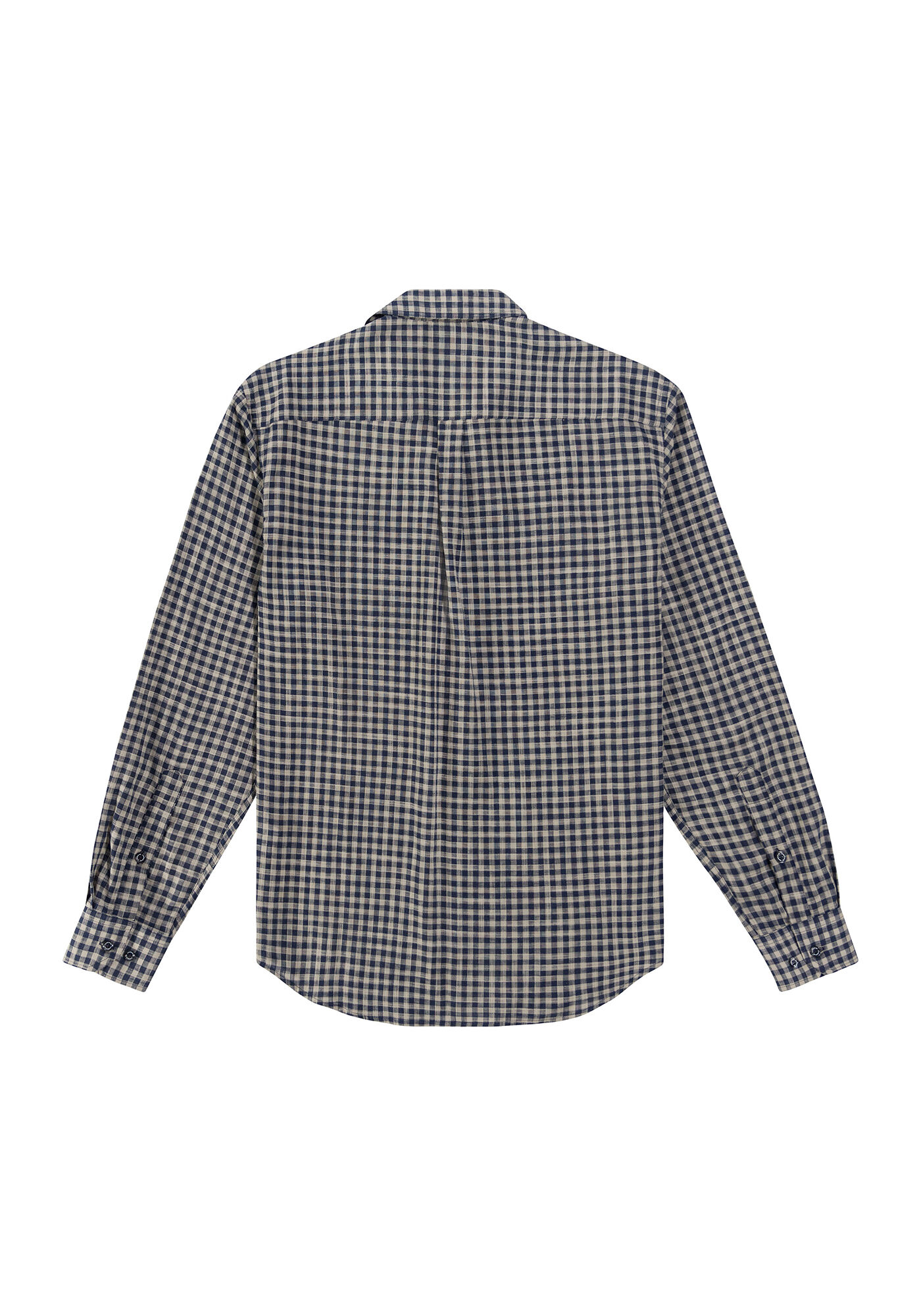 Camisa Xadrez Comfort Tecido Flam&ecirc;, BEGE RUSSET, large.