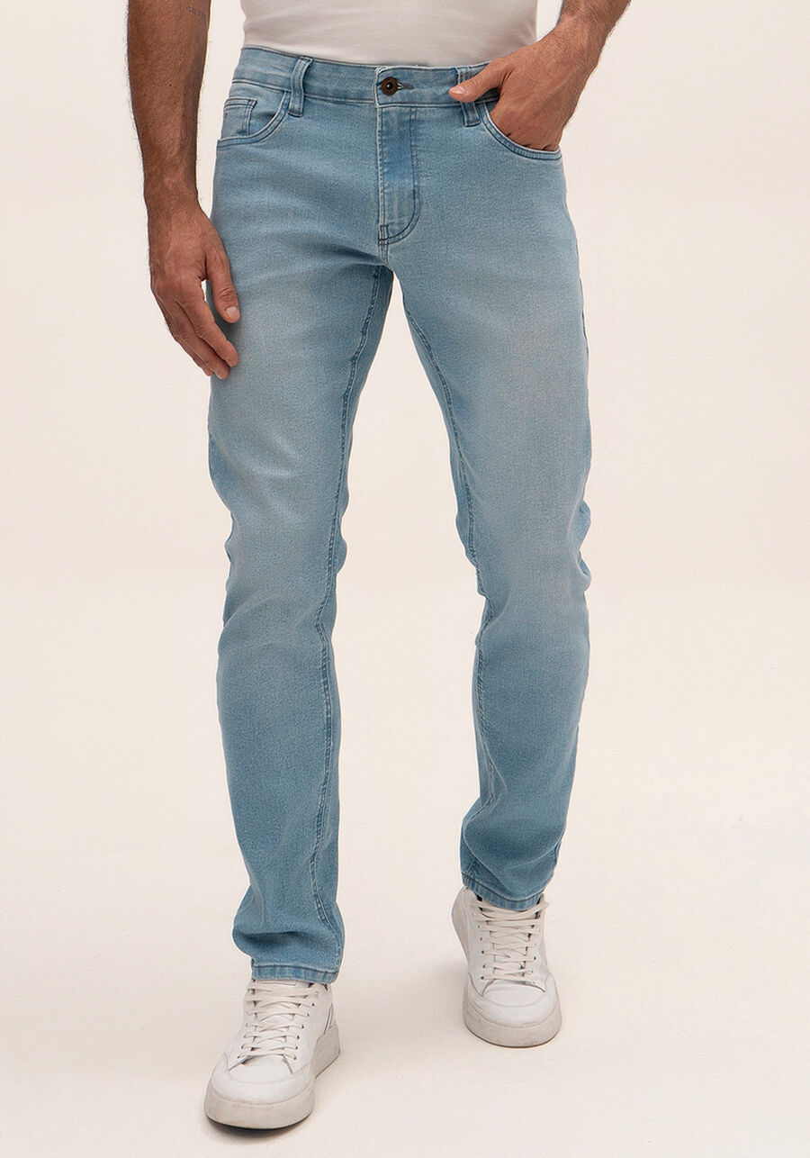 Calça Jeans Masculina Slim Estonada com Elastano, JEANS. Calça Jeans Masculina Slim Estonada com Elastano, JEANS, large.