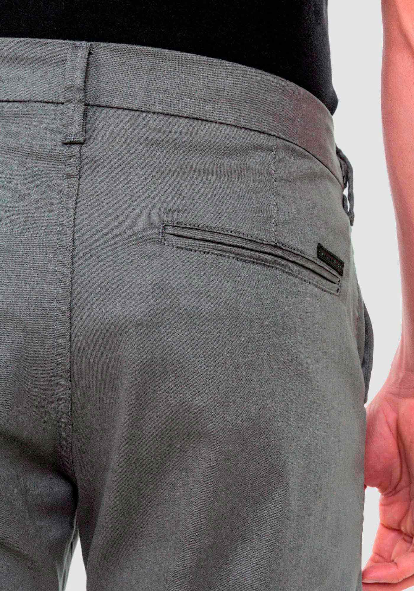 Cal&ccedil;a Slim Turbofan Em Sarja Com Elastano Smart Size, CINZA NOTI, large.