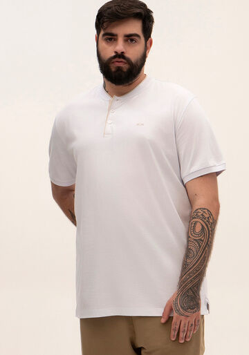 camisa masculina gola padre big and tall, BRANCO. camisa masculina gola padre big and tall, BRANCO, large.