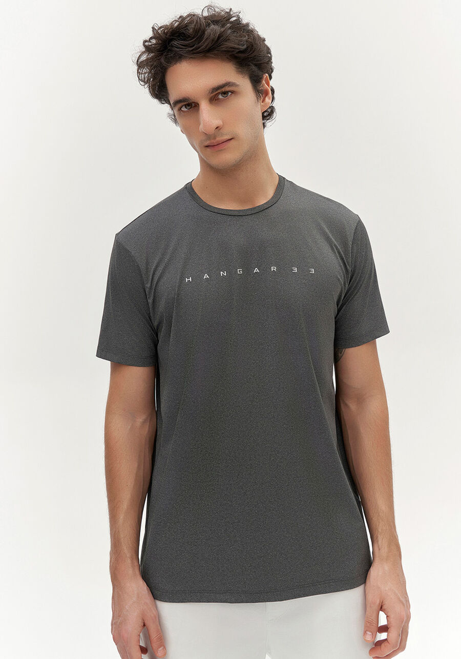 Camiseta Masculina Tech Skin com Estampa Refletiva, MESCLA MEDIO. Camiseta Masculina Tech Skin com Estampa Refletiva, MESCLA MEDIO, large.