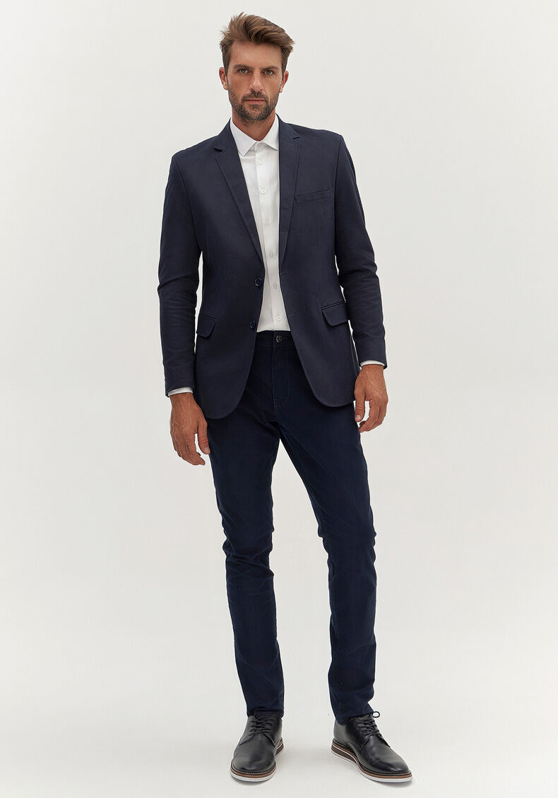 Camisa Masculina Slim Fit Maquinetada, BRANCO, large.