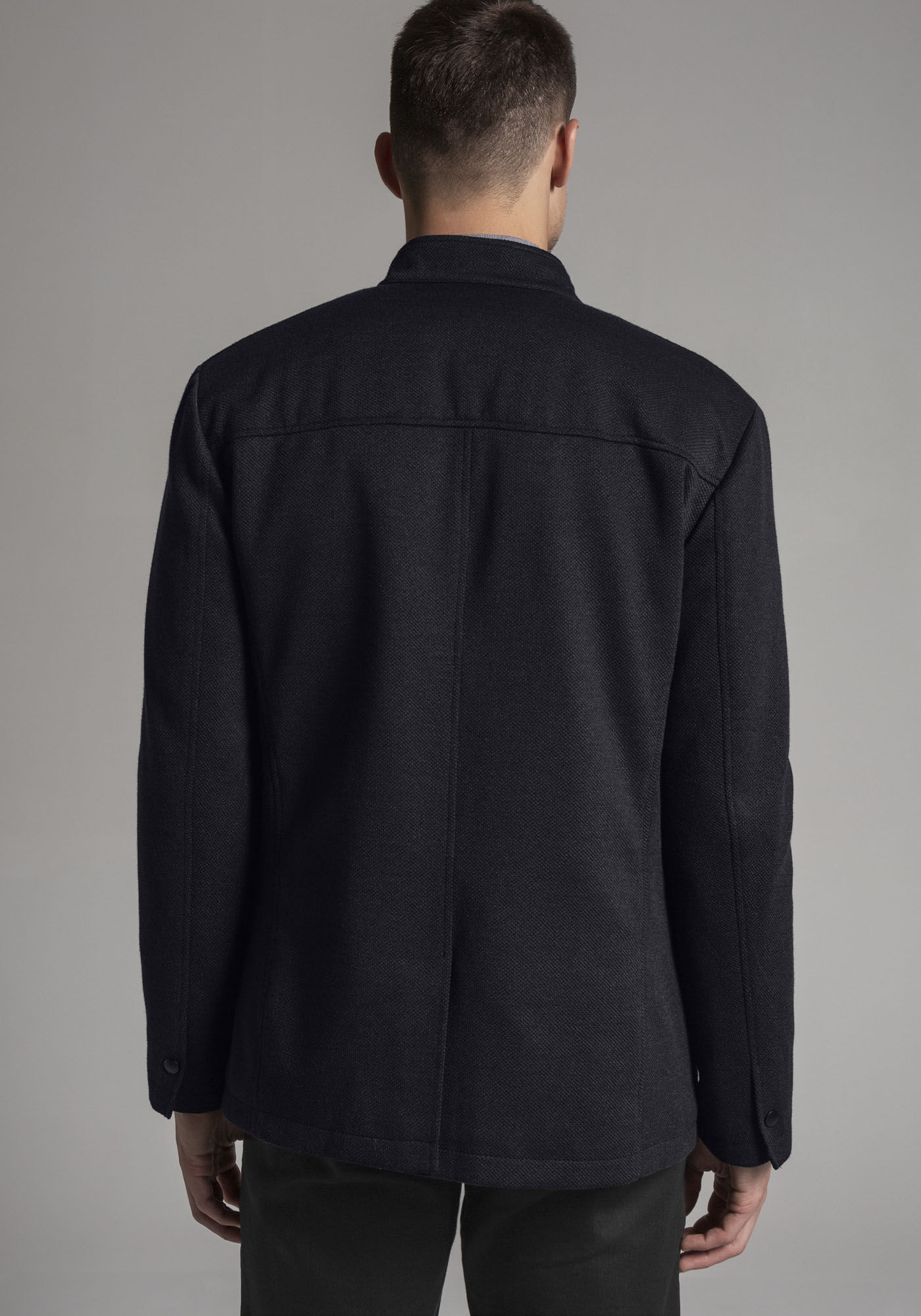 Casaco Masculino em Tecido Alfaiataria com Bolso, PRETO REATIVO, large.