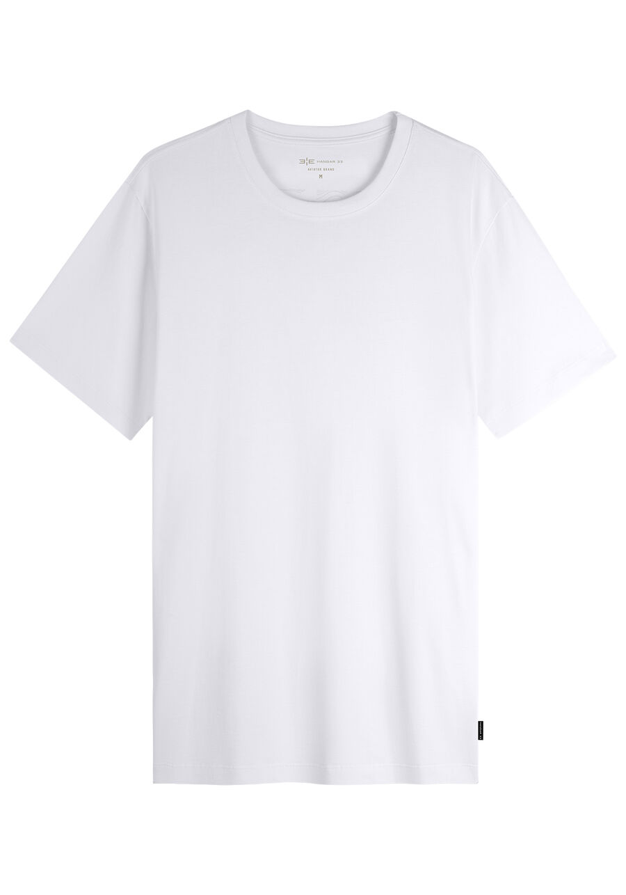 Camiseta Masculina em Malha com Estampa Costas, BRANCO. Camiseta Masculina em Malha com Estampa Costas, BRANCO, large.