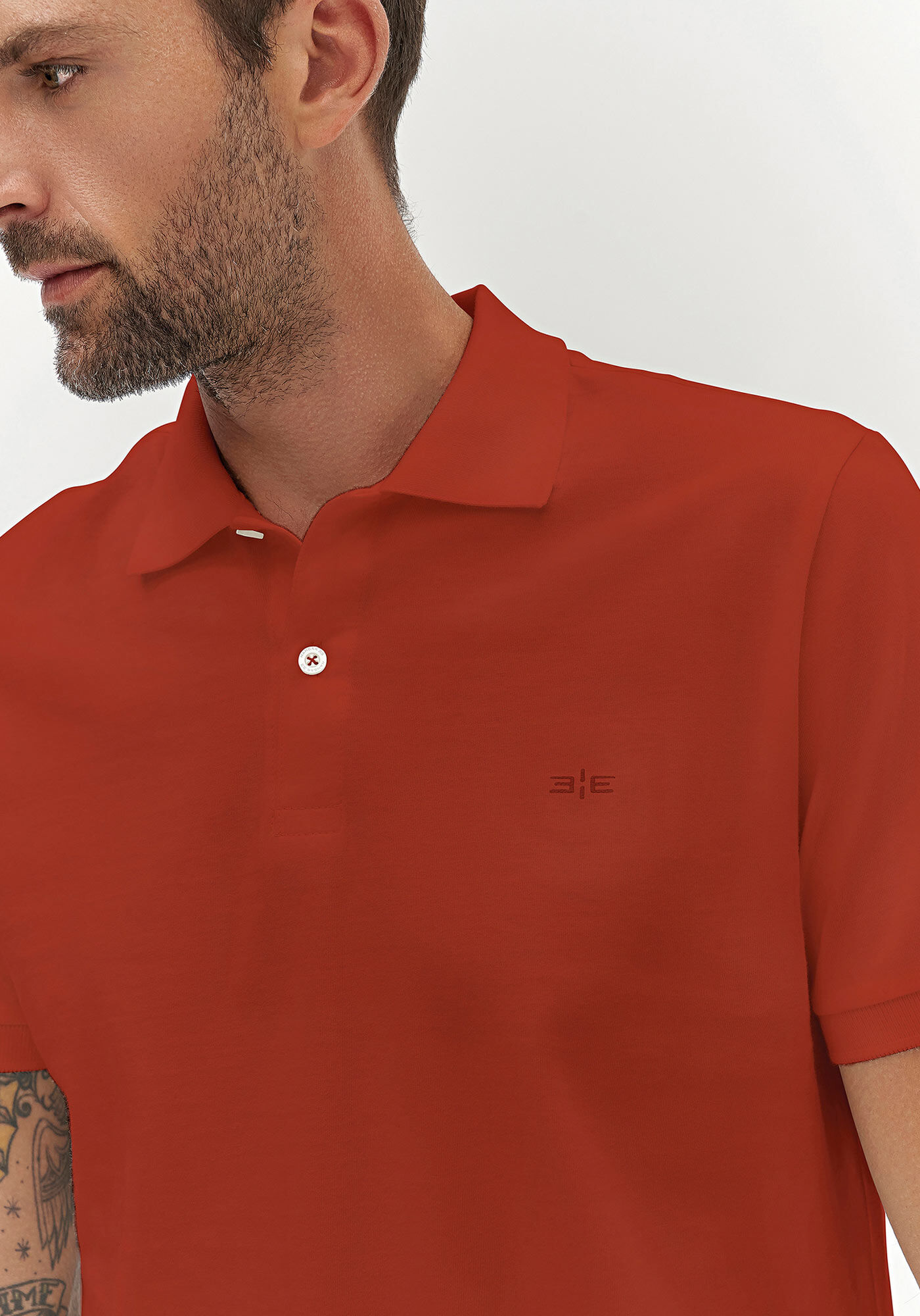 Camisa Polo Colors De Mangas Curtas Em Meia Malha De Algod&atilde;o, LARANJA TAURI, large.