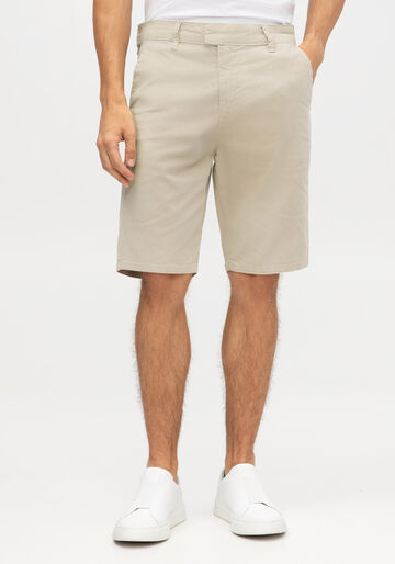 Bermuda Sarja Masculina Chino Alfaiataria, BEGE GELO. Bermuda Sarja Masculina Chino Alfaiataria, BEGE GELO, large.