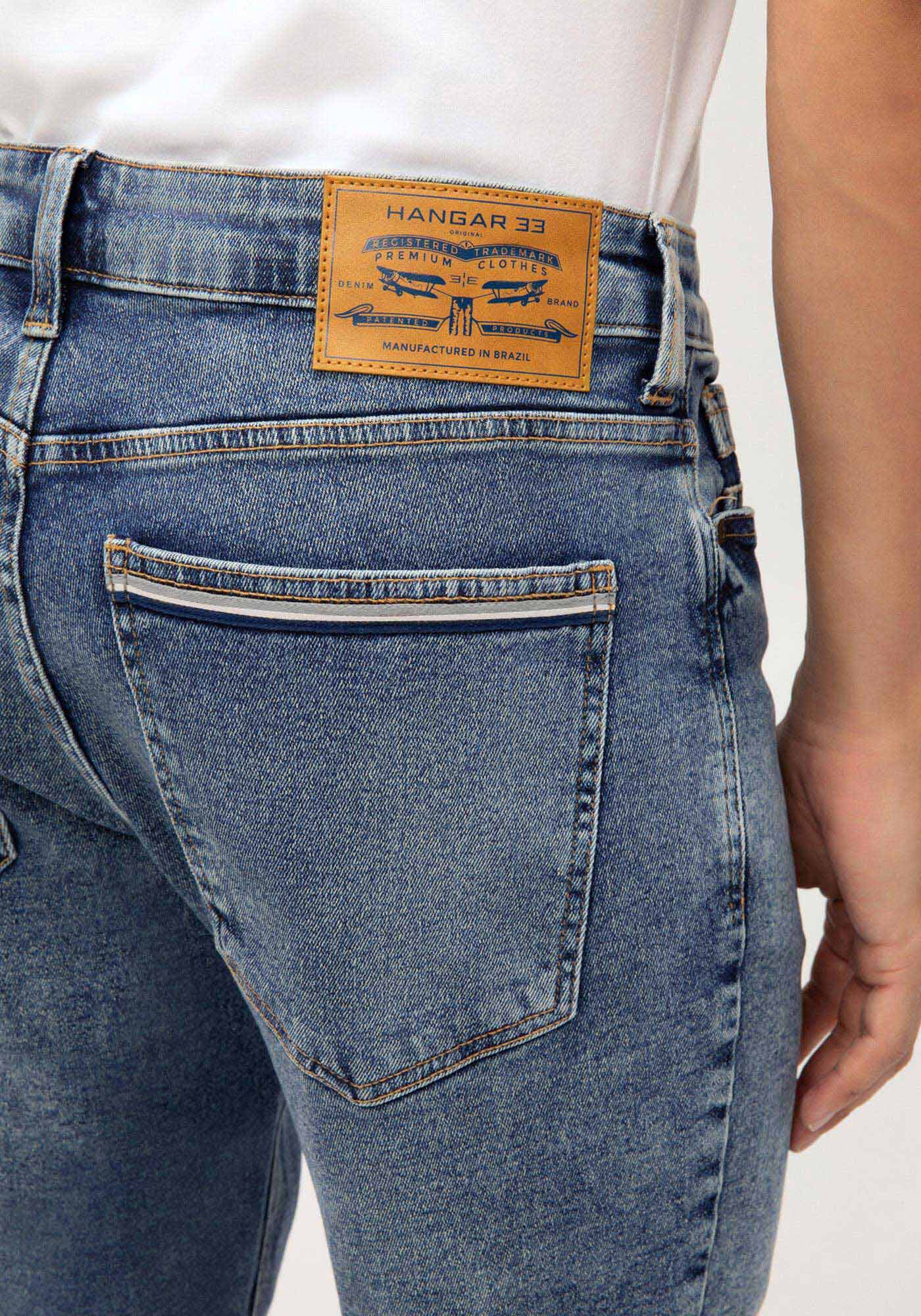 Bermuda Jeans Com Elastano, JEANS, large.