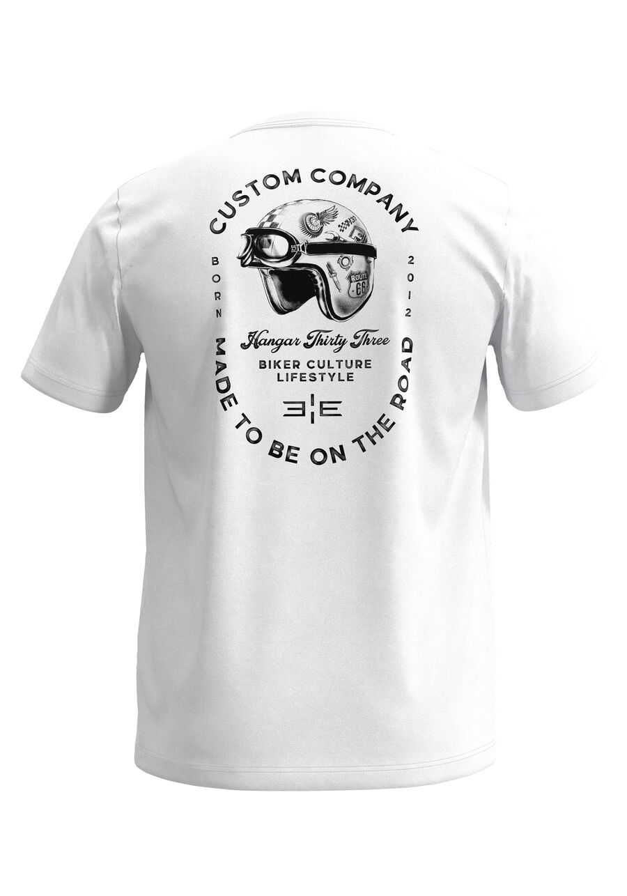 Camiseta De Mangas Curtas Com Estampa Frente E Costas, BRANCO. Camiseta De Mangas Curtas Com Estampa Frente E Costas, BRANCO, large.