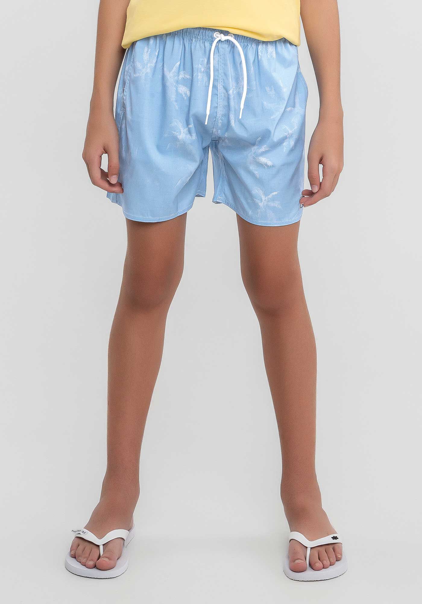 Shorts Juvenil Masculino Reto Estampado, AZUL BRIGHT, large.