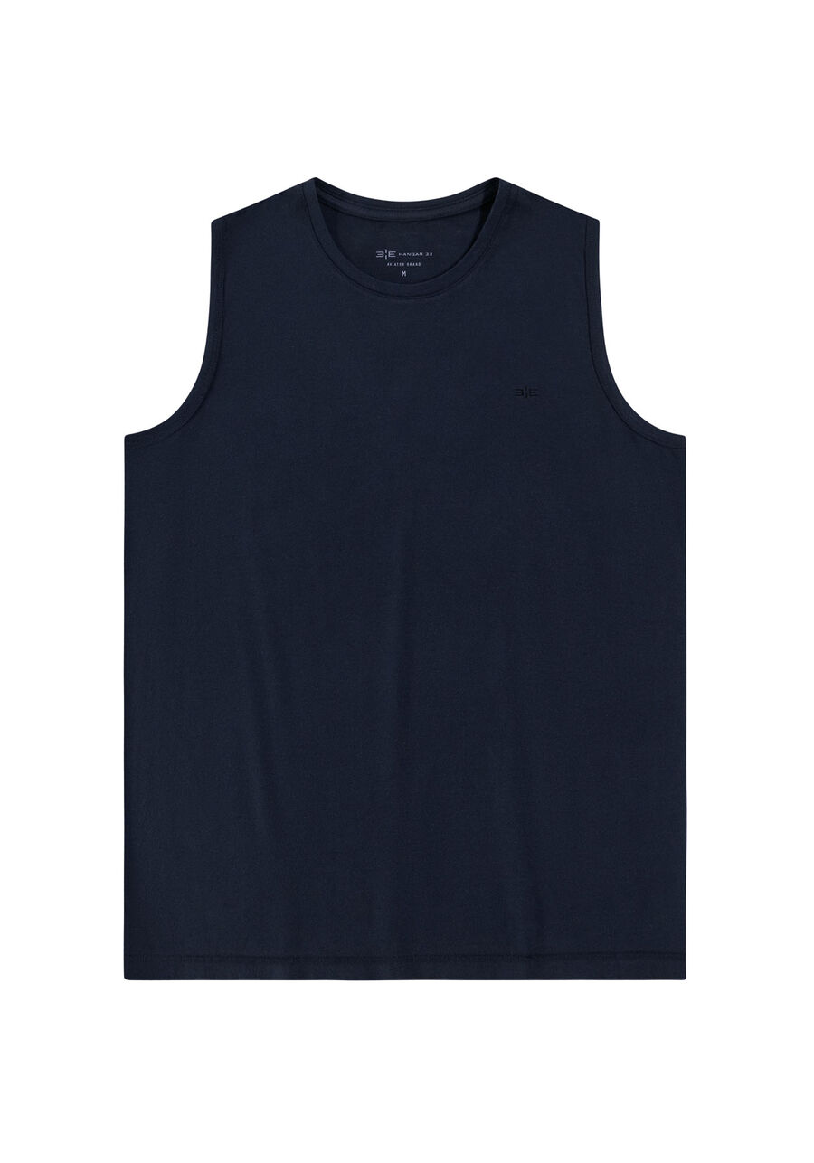 Regata Masculina em Malha Básica, MARINHO IMPERIO. Regata Masculina em Malha Básica, MARINHO IMPERIO, large.