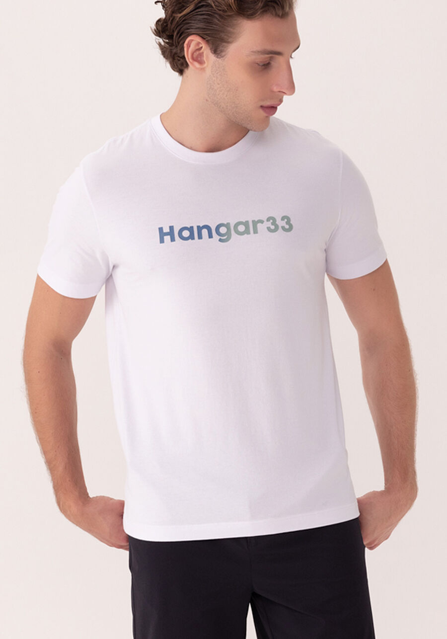 Camiseta Com Estampa Em Meia Malha De Algodão Responsável, BRANCO. Camiseta Com Estampa Em Meia Malha De Algodão Responsável, BRANCO, large.