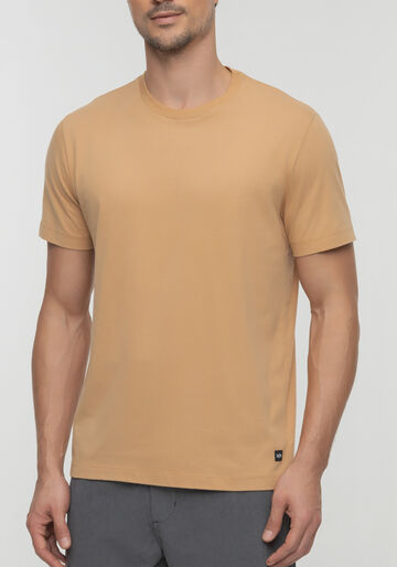 Camiseta Manga Curta Estampa Costas Meia Malha Peletizada, BEGE TIGER. Camiseta Manga Curta Estampa Costas Meia Malha Peletizada, BEGE TIGER, large.