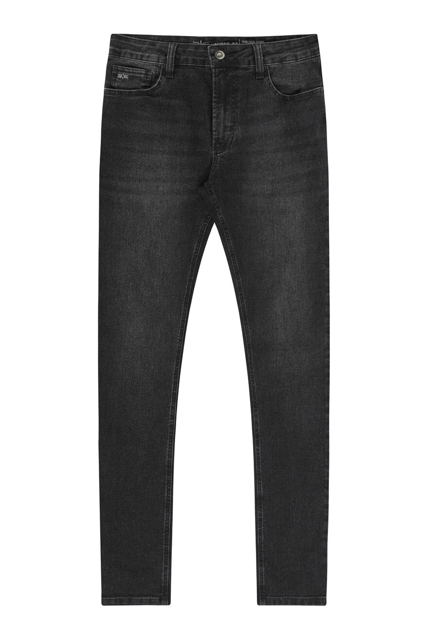 Calça Jeans Masculina Skinny Preta Estonada, PRETO REATIVO. Calça Jeans Masculina Skinny Preta Estonada, PRETO REATIVO, large.