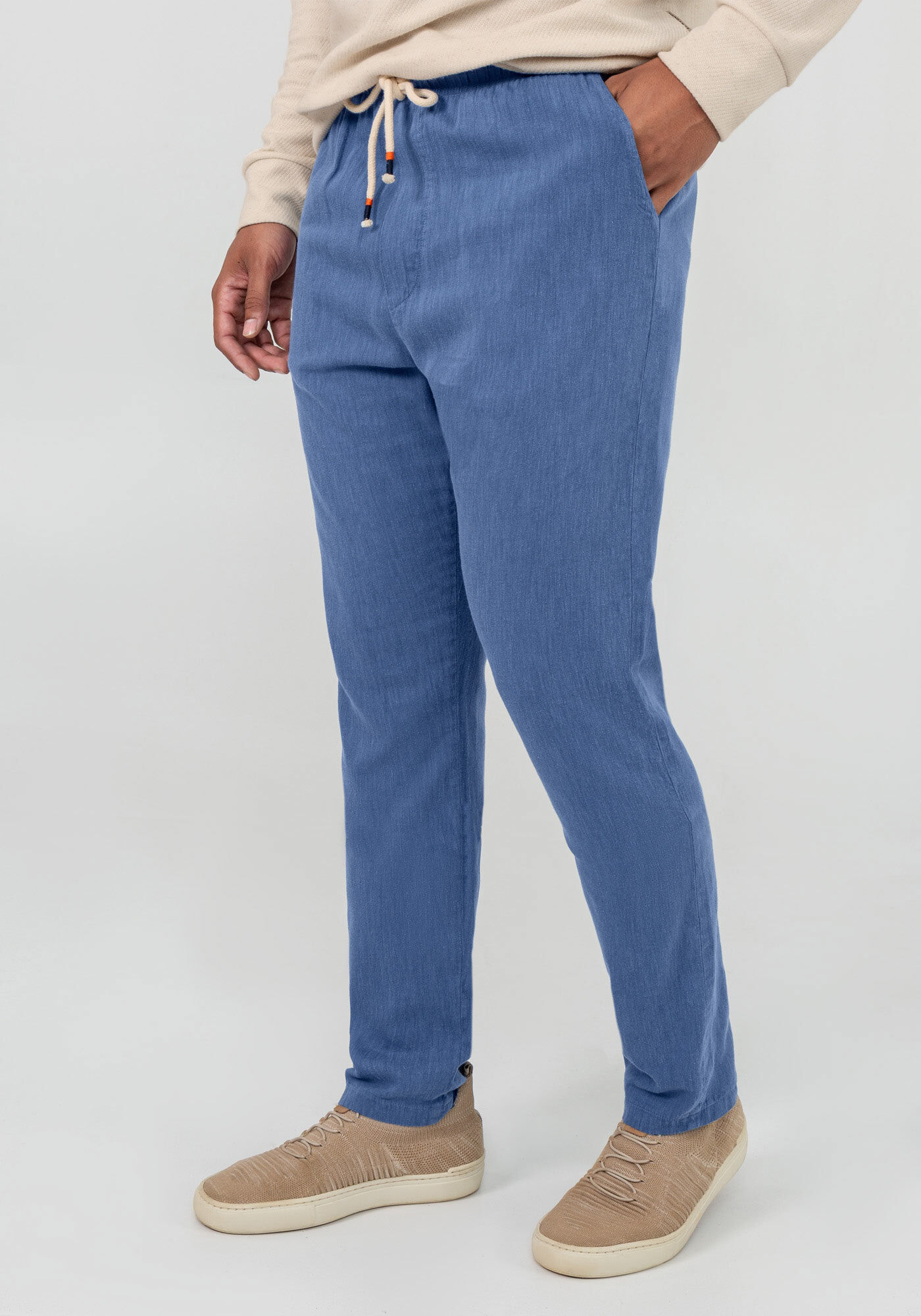 Tecidos de sale calça masculina