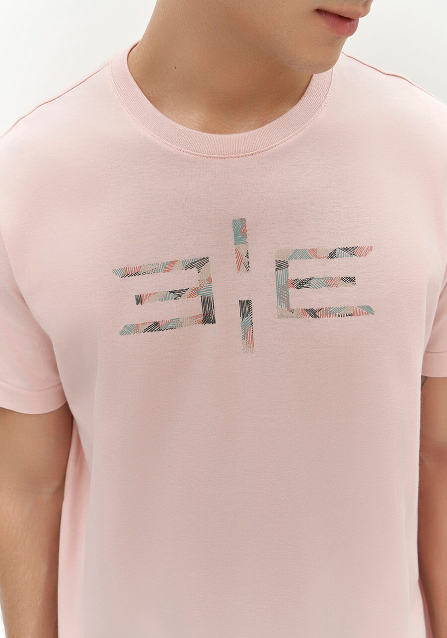 Camiseta Masculina em Malha Paletizada Estampada, ROSA PLANE. Camiseta Masculina em Malha Paletizada Estampada, ROSA PLANE, large.