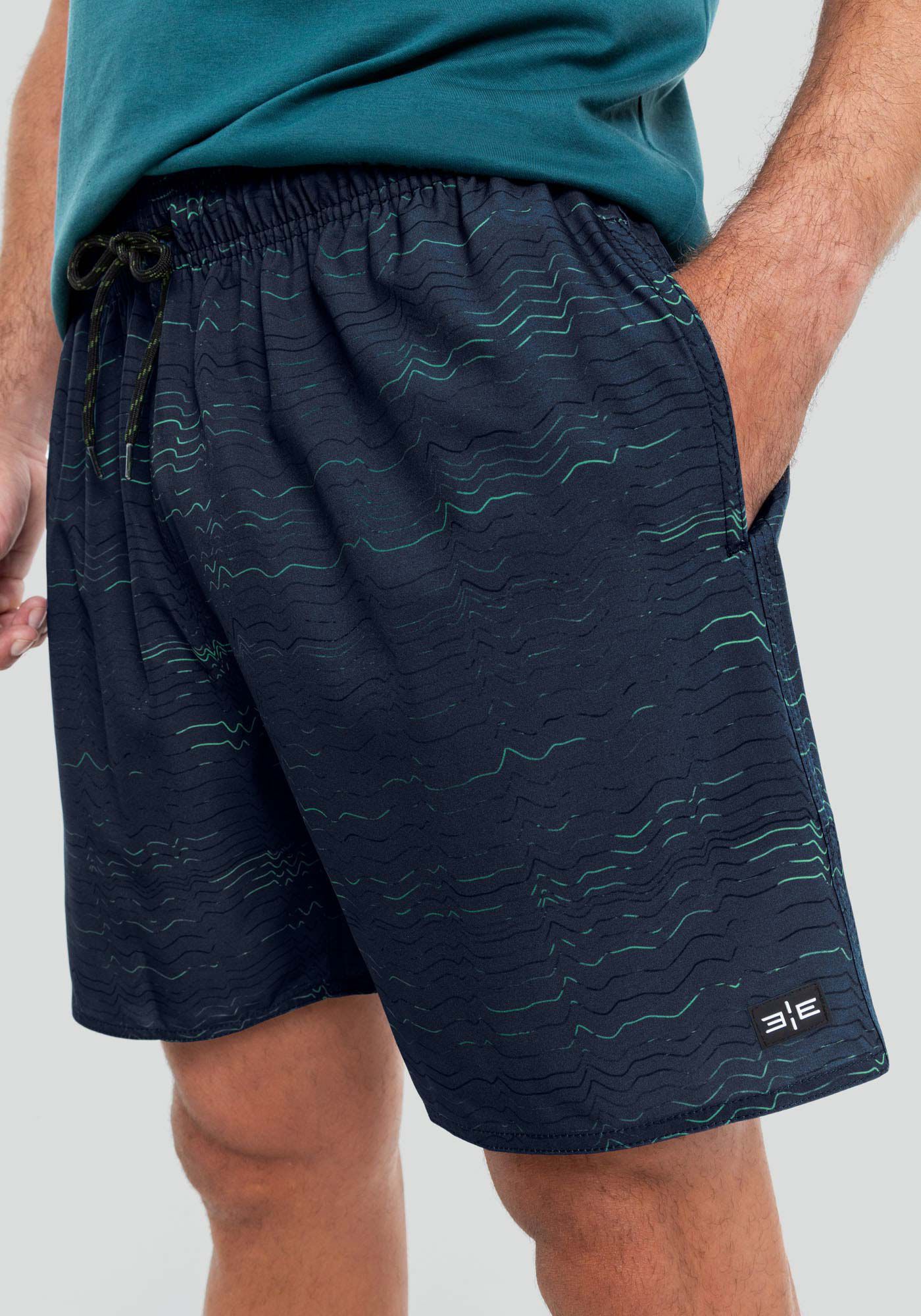 Shorts Masculino em Tecido Plano Estampado, MARINHO IMPERIO, large.