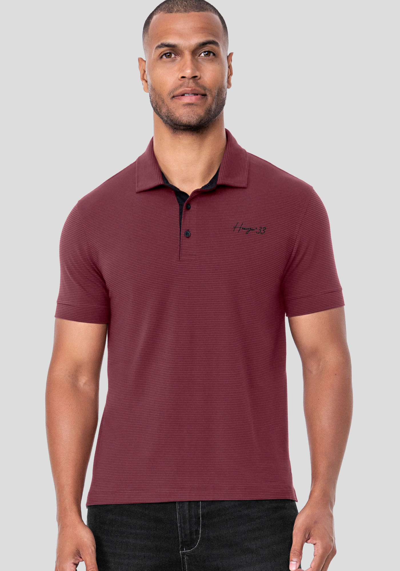 Camisa Polo Masculina em Malha Viscotton com Bordado Hangar 33