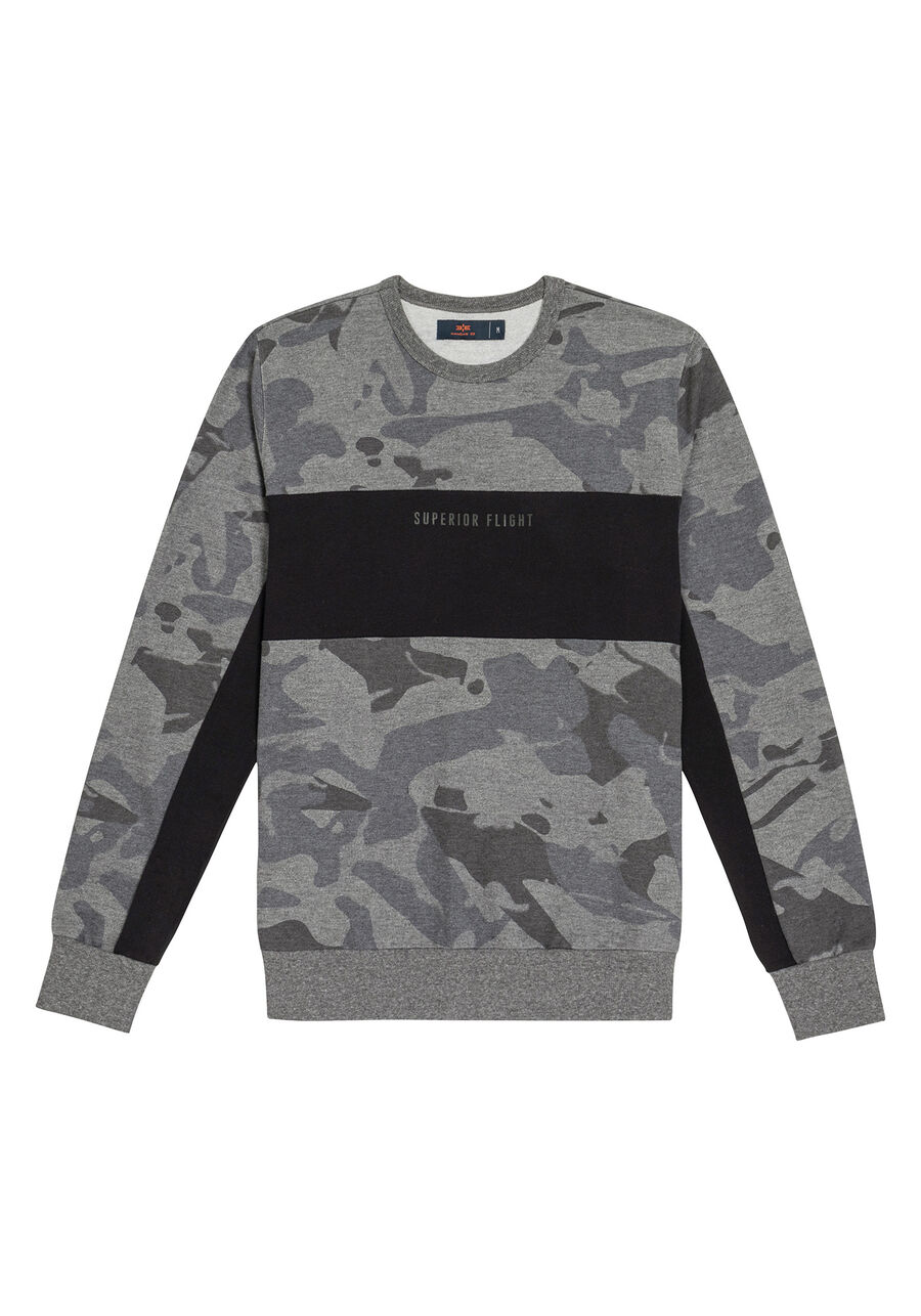 Blusão Recorte Camuflado Moletom, MESCLA ESCURO. Blusão Recorte Camuflado Moletom, MESCLA ESCURO, large.