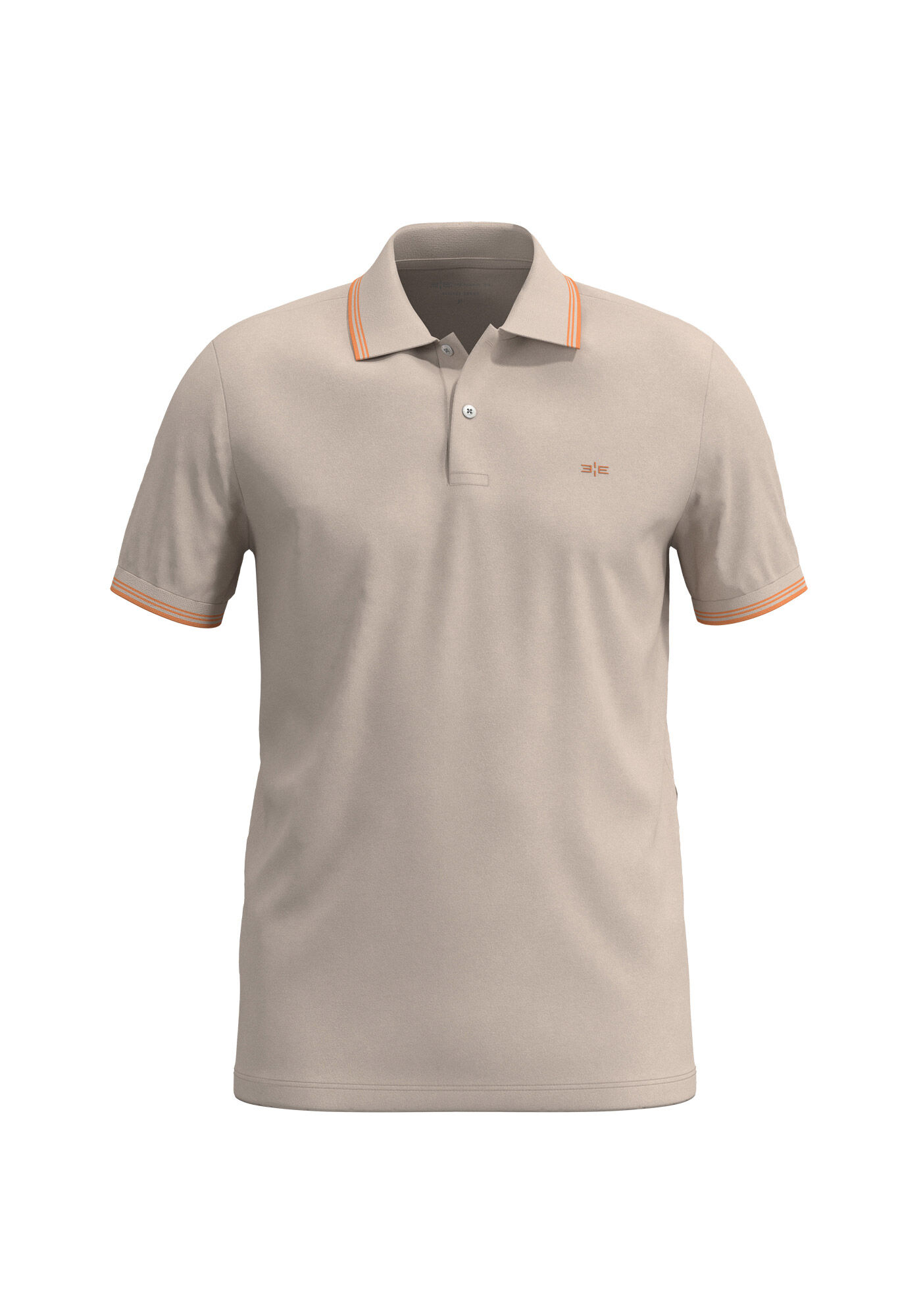 Camisa Polo De Mangas Curtas Em Algod&atilde;o Respons&aacute;vel, BEGE SILVERSTONE, large.