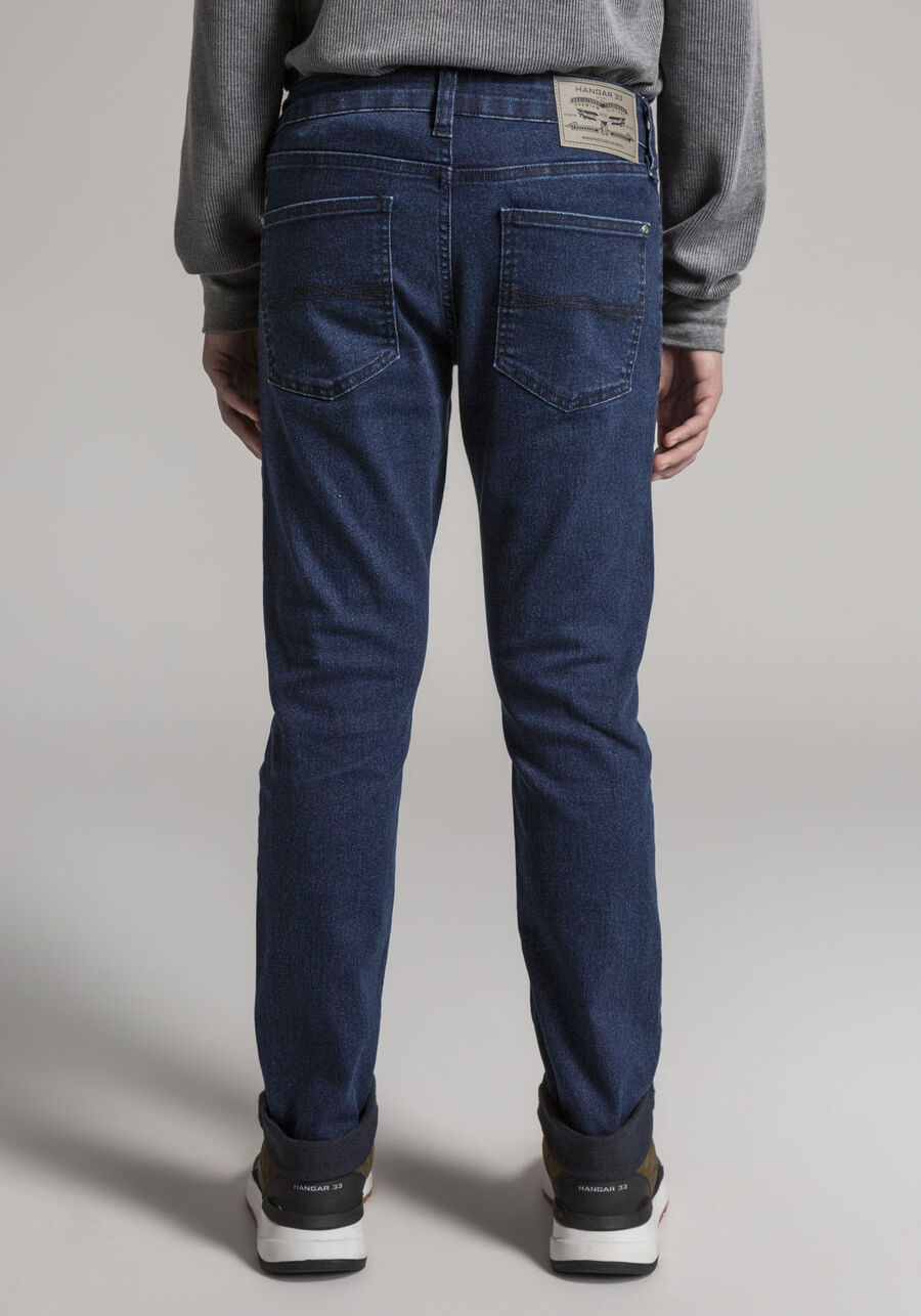 Calça Jeans Juvenil Slim com Elasticidade, JEANS. Calça Jeans Juvenil Slim com Elasticidade, JEANS, large.