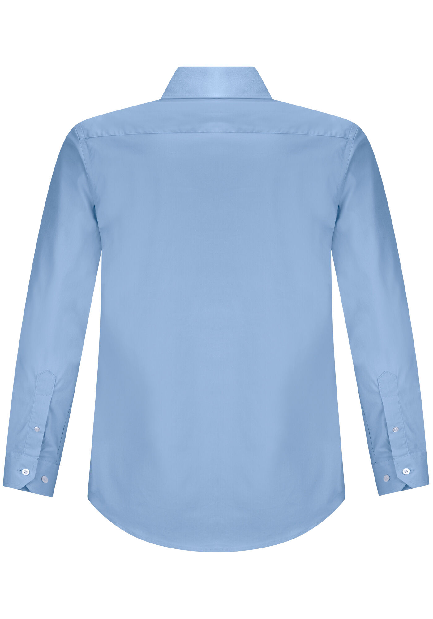 Camisa De Mangas Longas Com Elastano Slim Fit, AZUL, large.