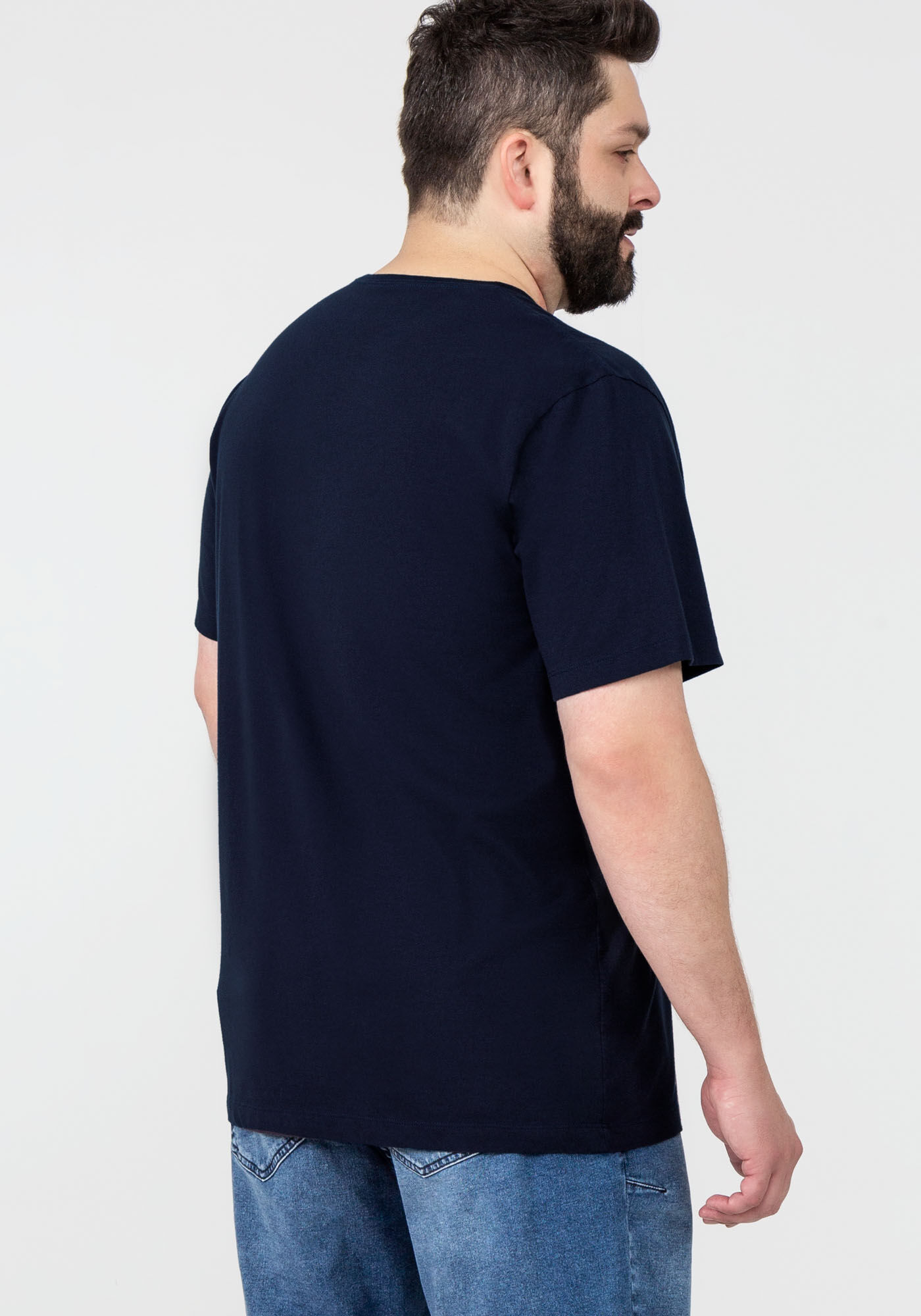 Camiseta Masculina com Estampa Sunset Big & Tall, MARINHO IMPERIO, large.