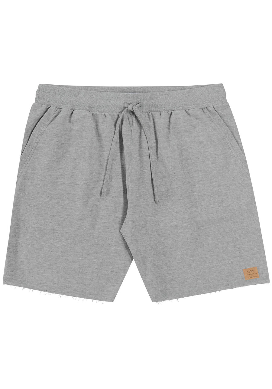 Bermuda em Moletom com bolso Big e Tall, MESCLA MEDIO. Bermuda em Moletom com bolso Big e Tall, MESCLA MEDIO, large.