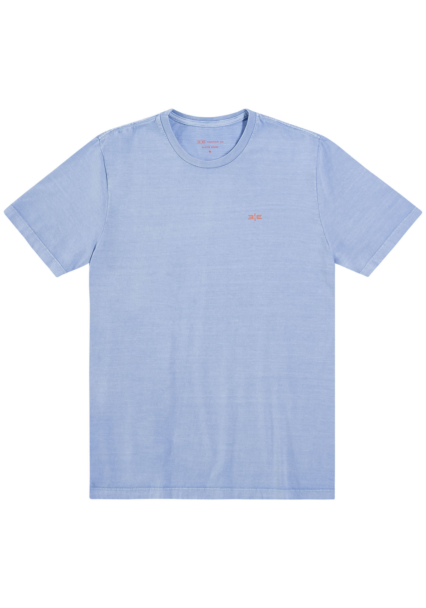 Camiseta Masculina Manga Curta com Efeito Estonado, AZUL BRUMA, large.