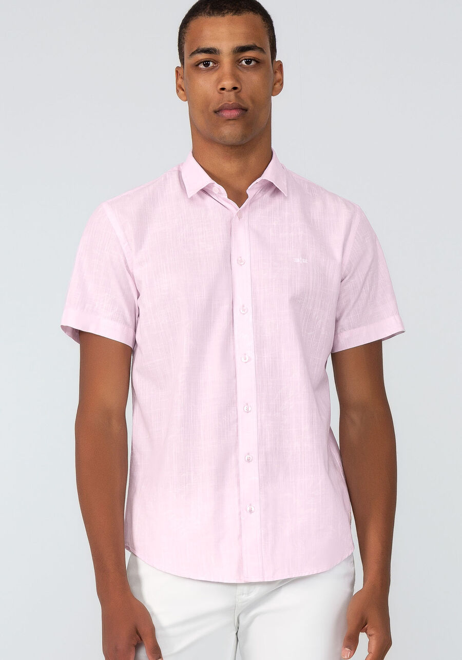 Camiseta Rosa Claro 100% poliéster - Camiseta Básica até no Preço