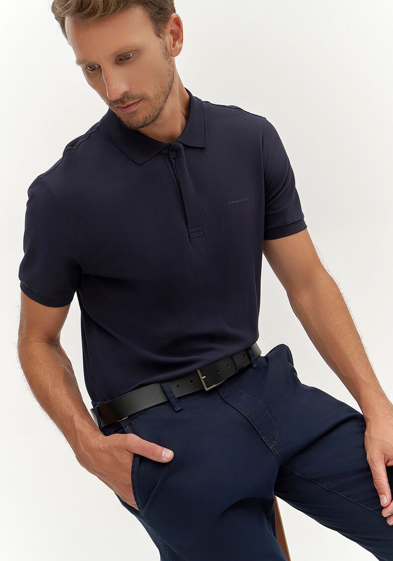 Camisa Polo Masculina em Malha Pima, MARINHO IMPERIO, large.