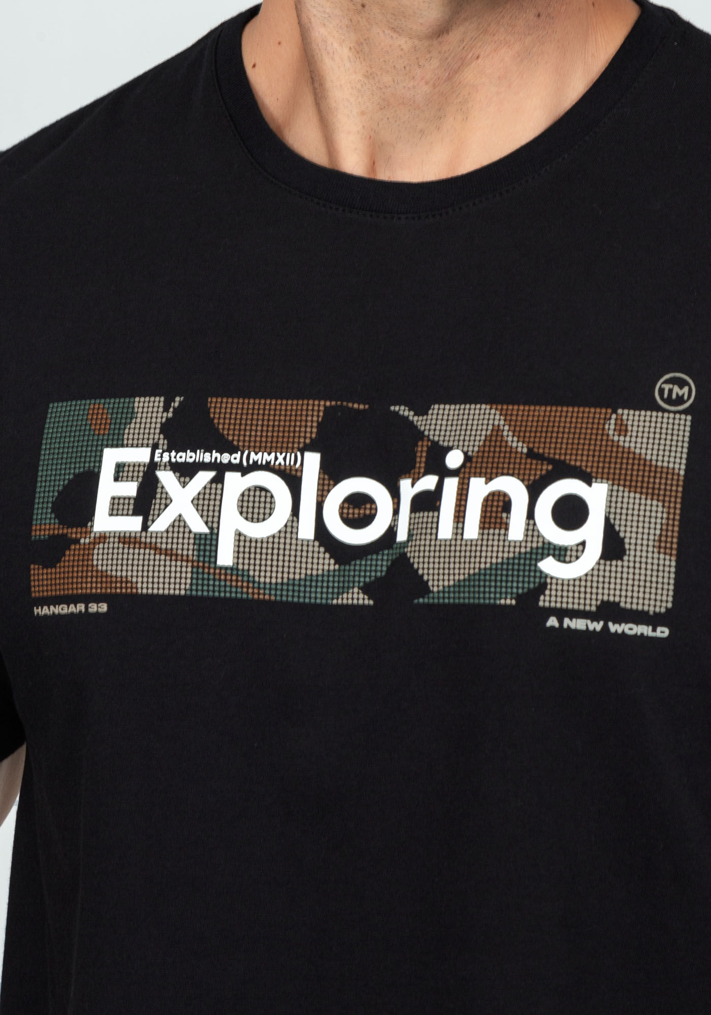 Camiseta Malha Estampa Camuflada Tal Pai Tal Filho, PRETO REATIVO, large.