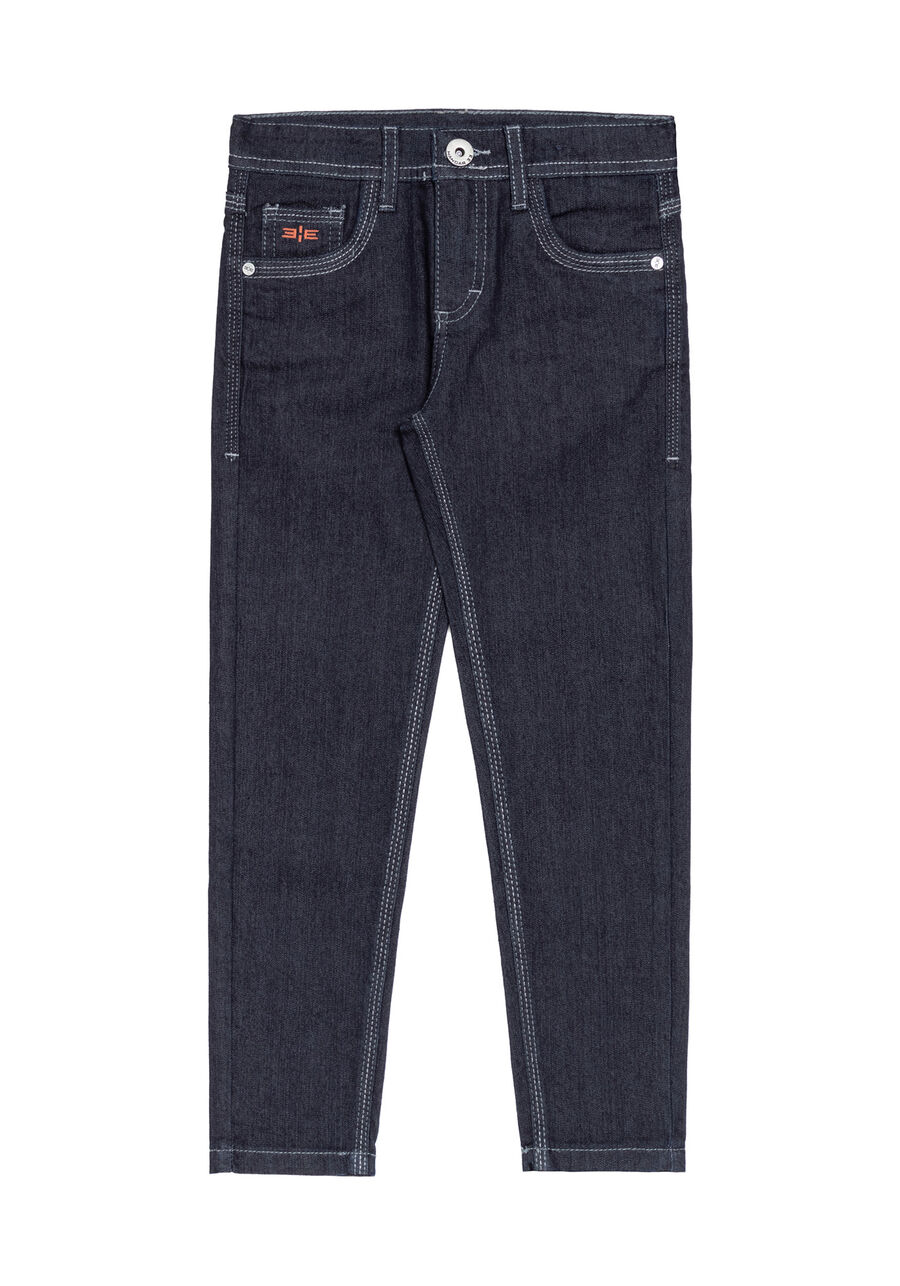 Calça com Elastano, JEANS ESCURO. Calça com Elastano, JEANS ESCURO, large.