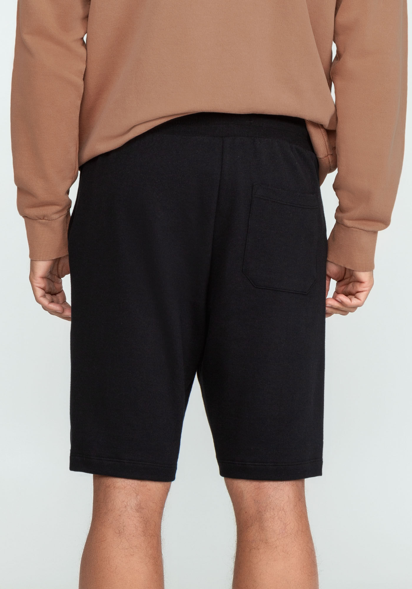 Bermuda em Moletom com Bolsos, PRETO REATIVO, large.