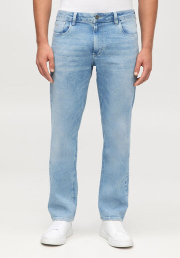 Calça Jeans Masculina Reta Estonada, JEANS. Calça Jeans Masculina Reta Estonada, JEANS, large.