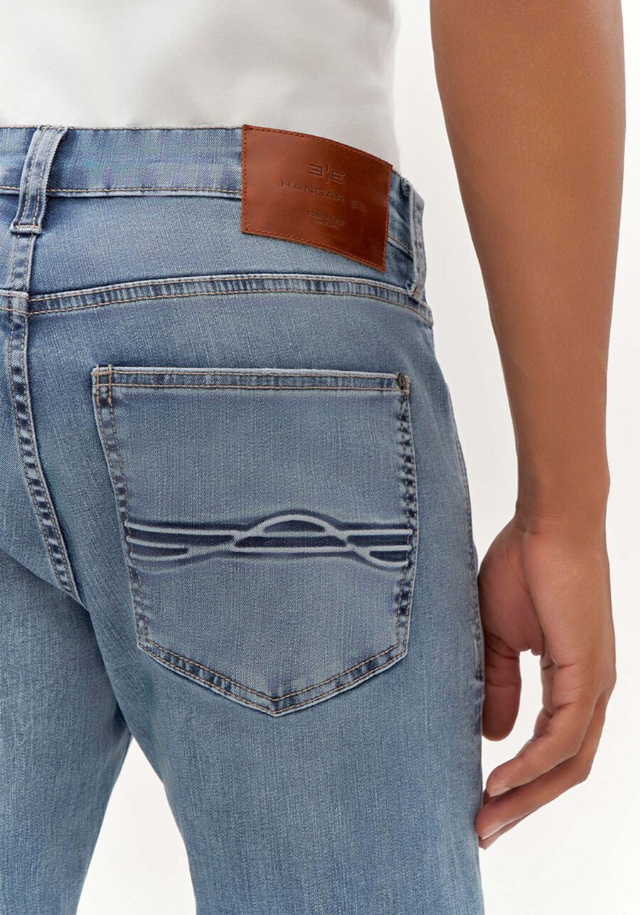 Calça Jeans Masculina Slim Marmorizada, JEANS. Calça Jeans Masculina Slim Marmorizada, JEANS, large.