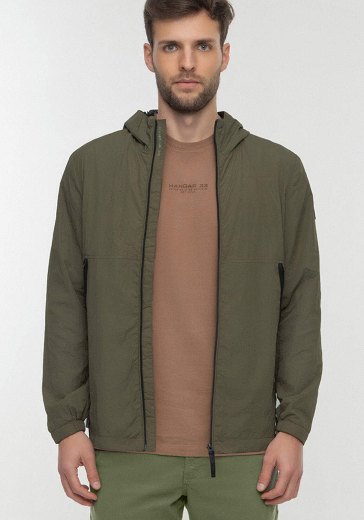 Jaqueta Com Capuz E Mangas Longas, VERDE CORAL, large.