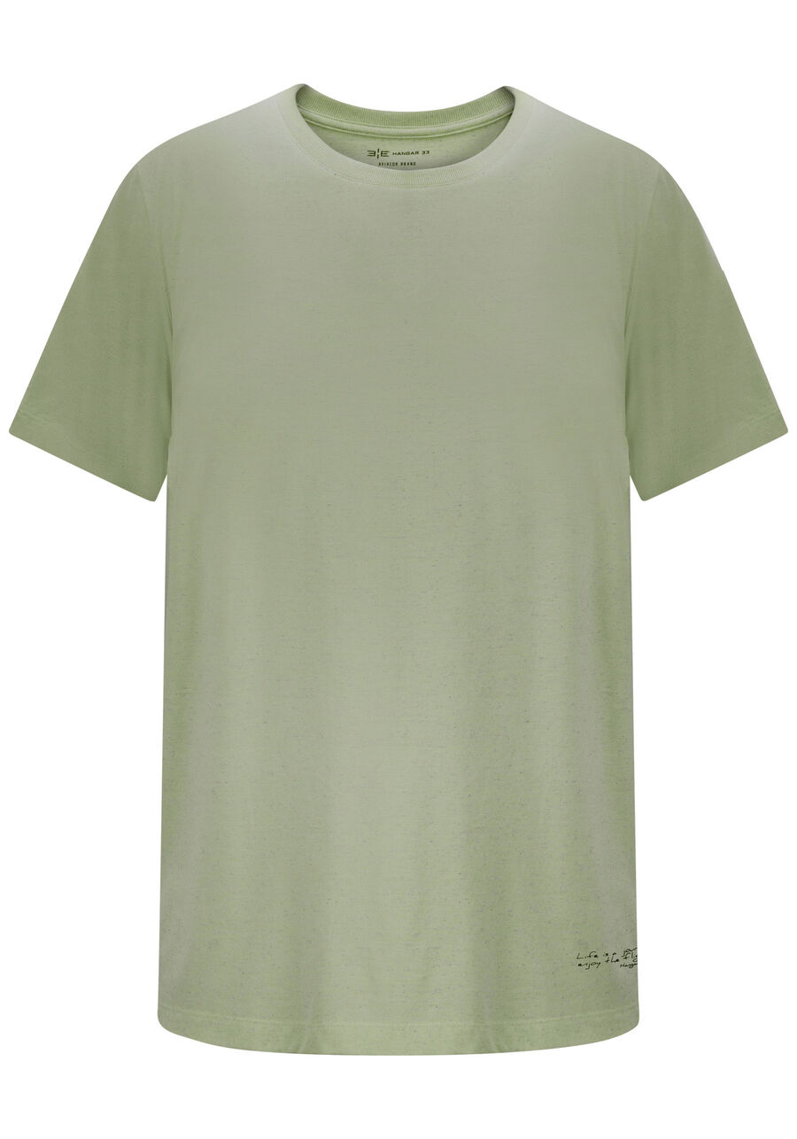 Camiseta Masculina Big & Tall em Malha Linho, VERDE SOFT GRASS. Camiseta Masculina Big & Tall em Malha Linho, VERDE SOFT GRASS, large.