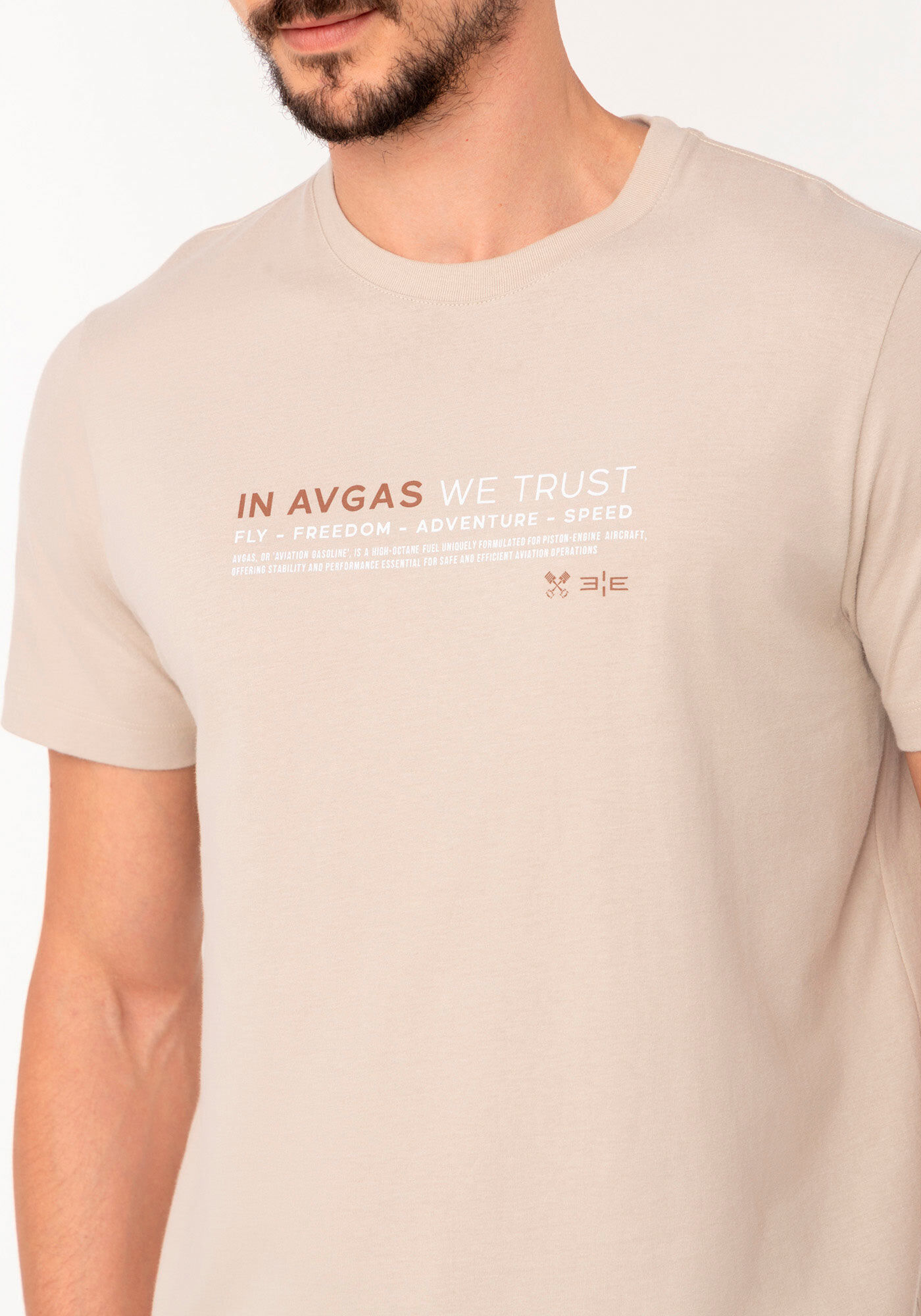 Camiseta De Mangas Curtas Em Meia Malha Peletizada, BEGE SILVERSTONE, large.