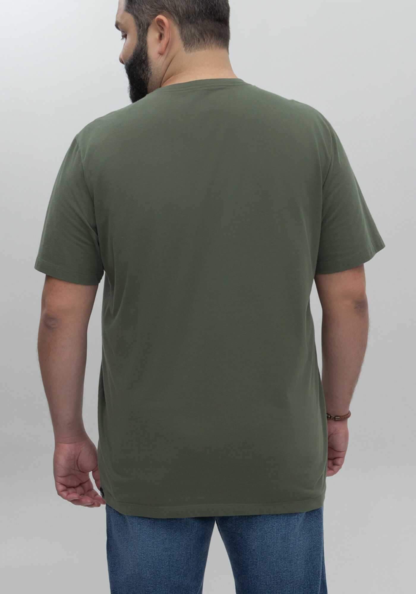 Camiseta De Mangas Curtas Com Estampa Localizada Big & Tall, VERDE HEIR, large.