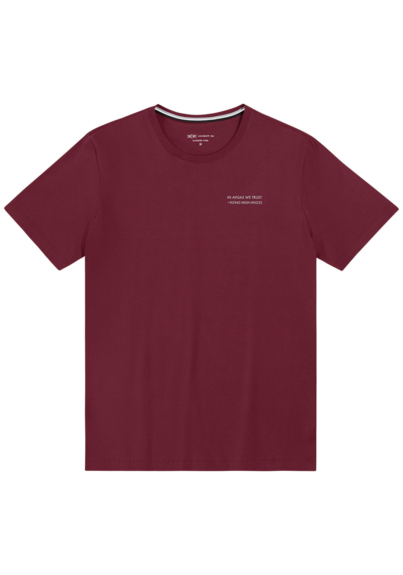 Camiseta Masculina em Algod&atilde;o Pima, BORDO WITCH, large.