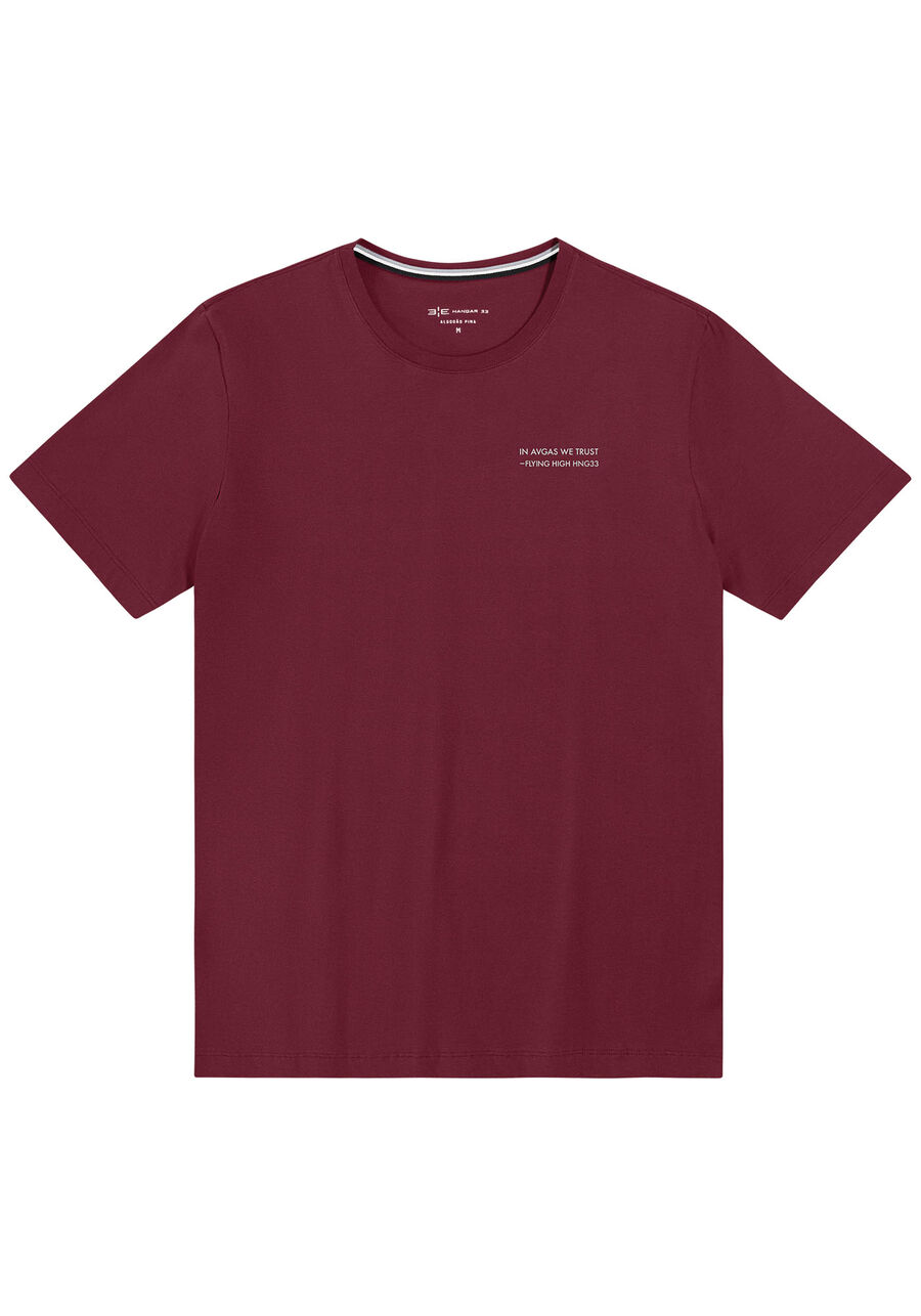 Camiseta Masculina em Algodão Pima, BORDO WITCH. Camiseta Masculina em Algodão Pima, BORDO WITCH, large.