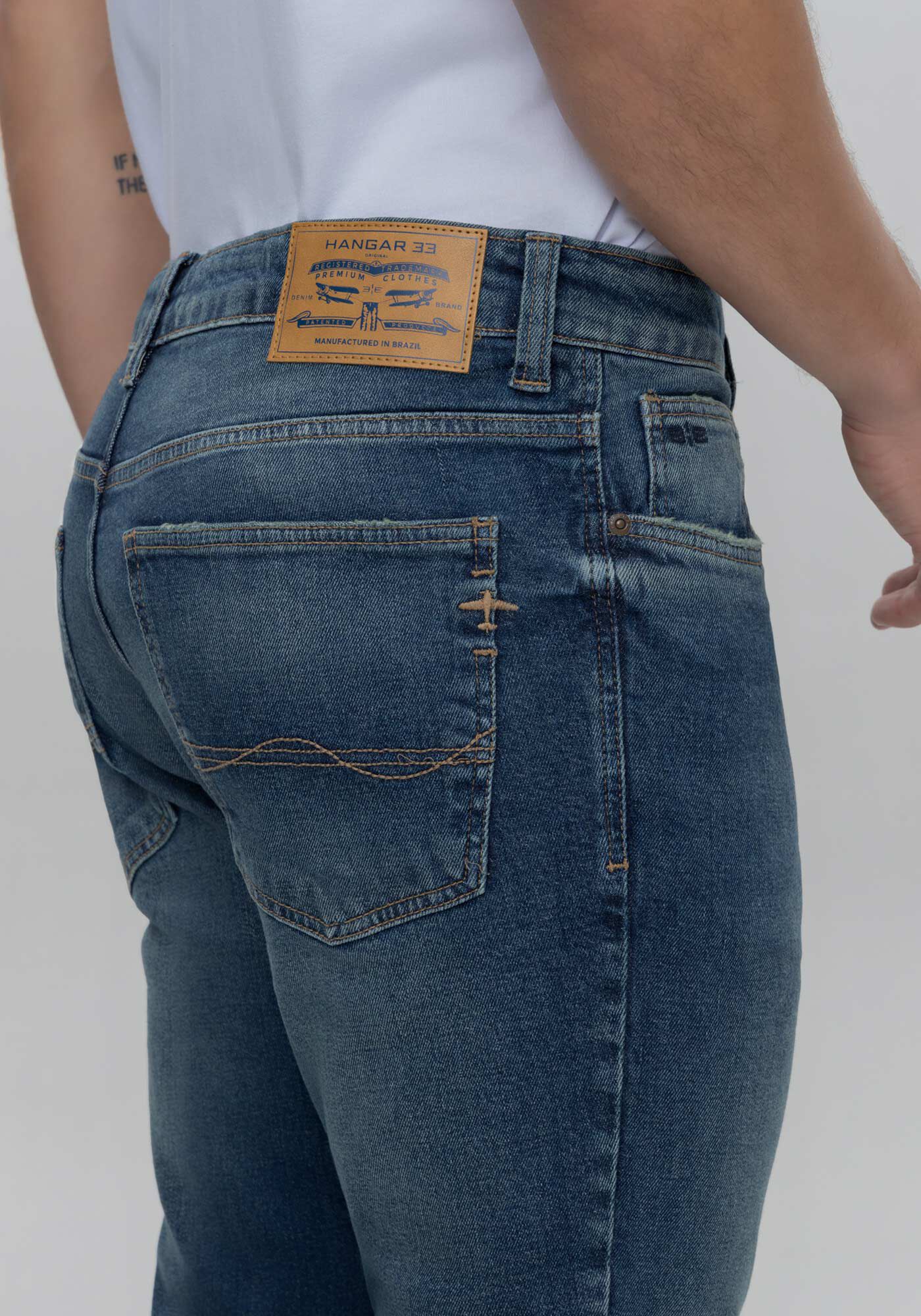 Cal&ccedil;a Slim Turbofan Em Jeans Com Elastano, JEANS, large.